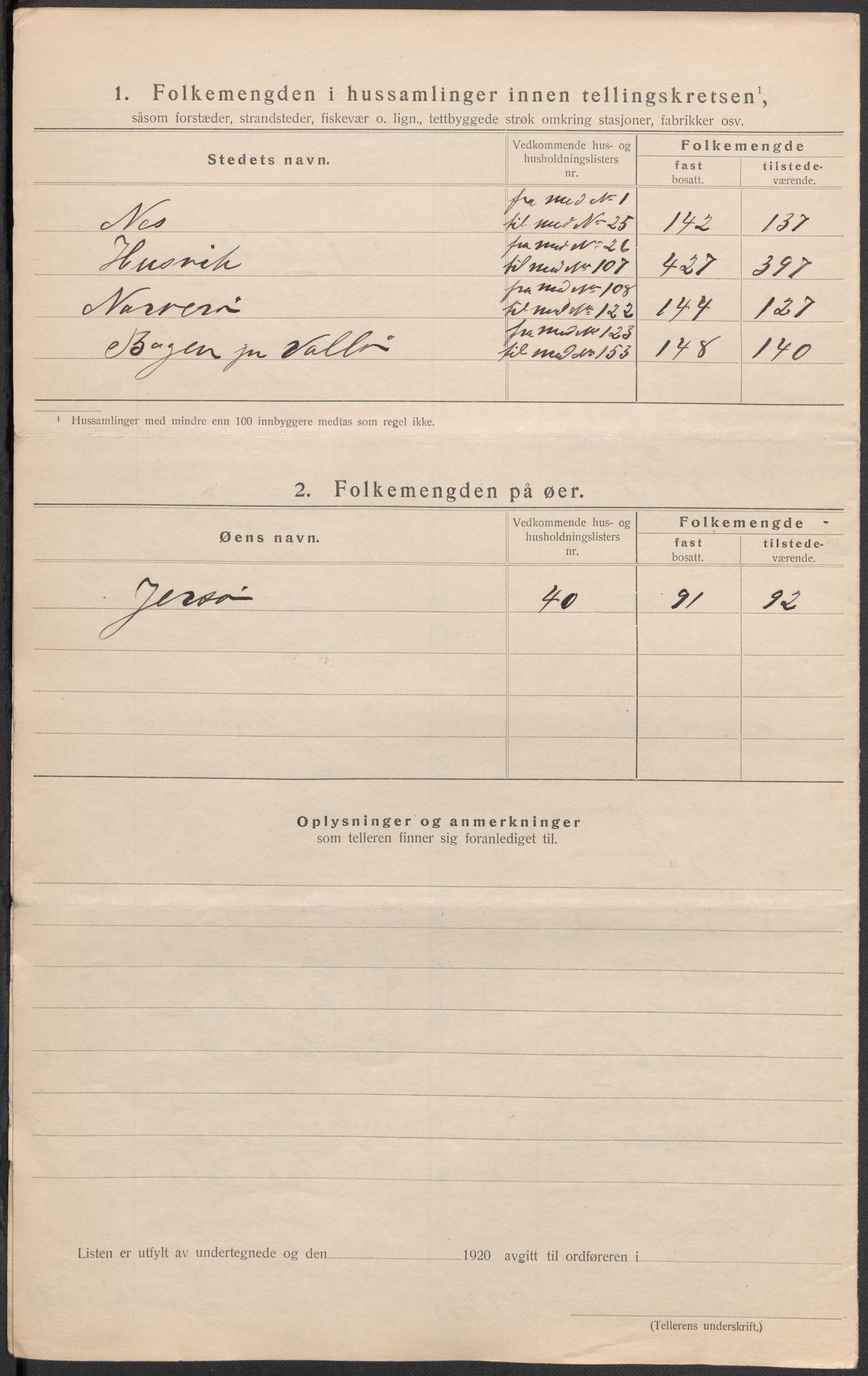 SAKO, 1920 census for Sem, 1920, p. 60