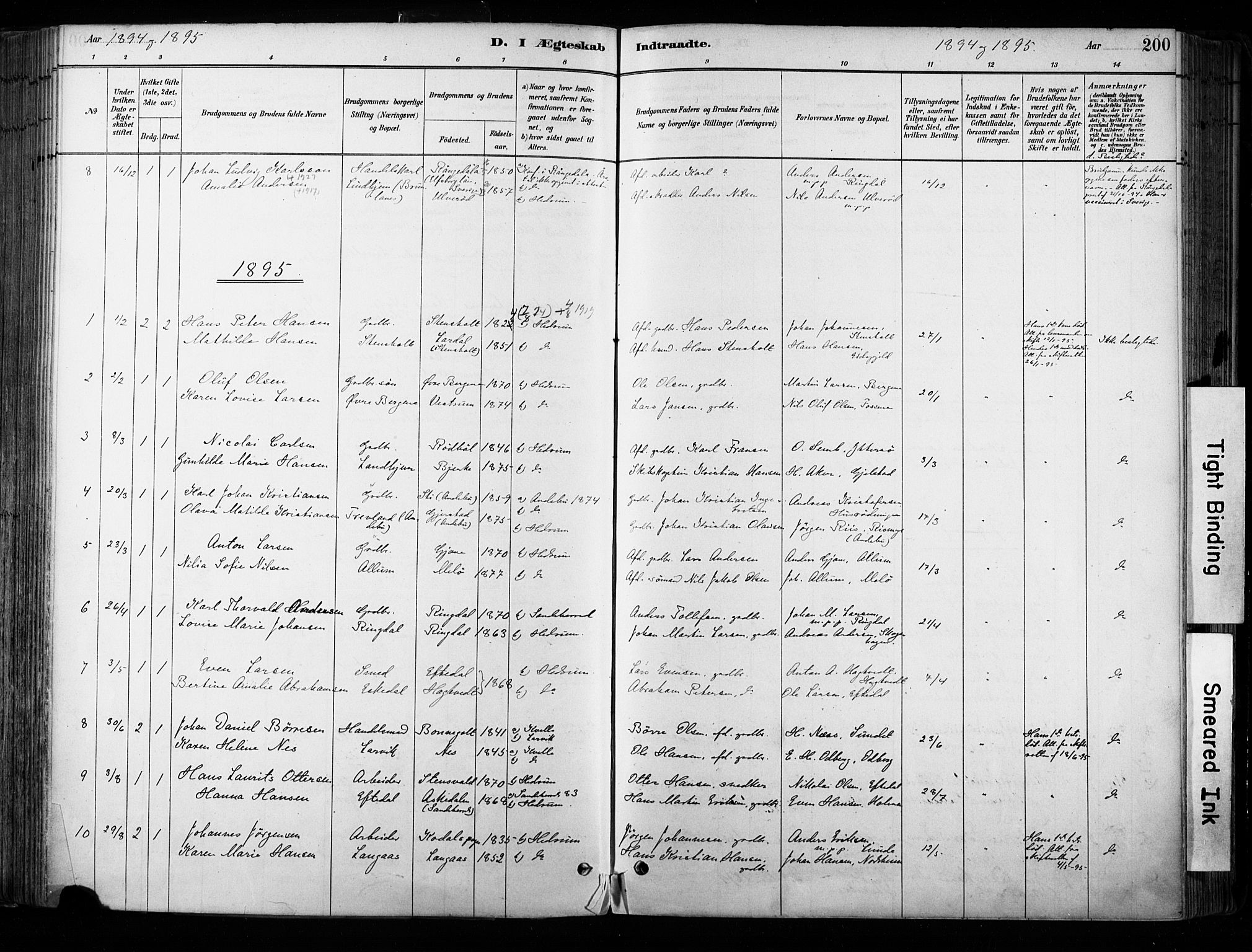 Hedrum kirkebøker, AV/SAKO-A-344/F/Fa/L0009: Parish register (official) no. I 9, 1881-1903, p. 200