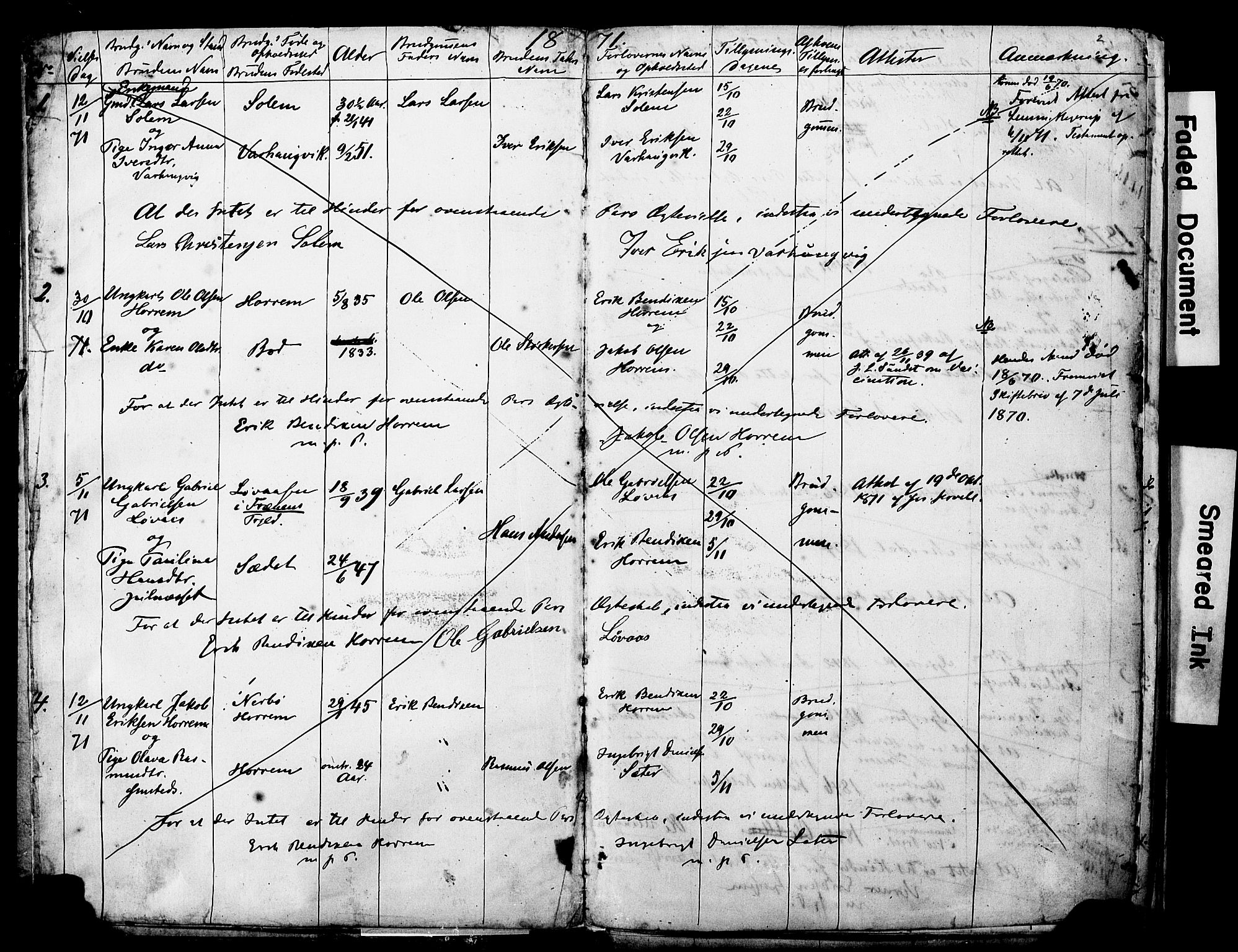 Ministerialprotokoller, klokkerbøker og fødselsregistre - Møre og Romsdal, SAT/A-1454/560/L0722: Banns register no. 560A06, 1871-1883, p. 2