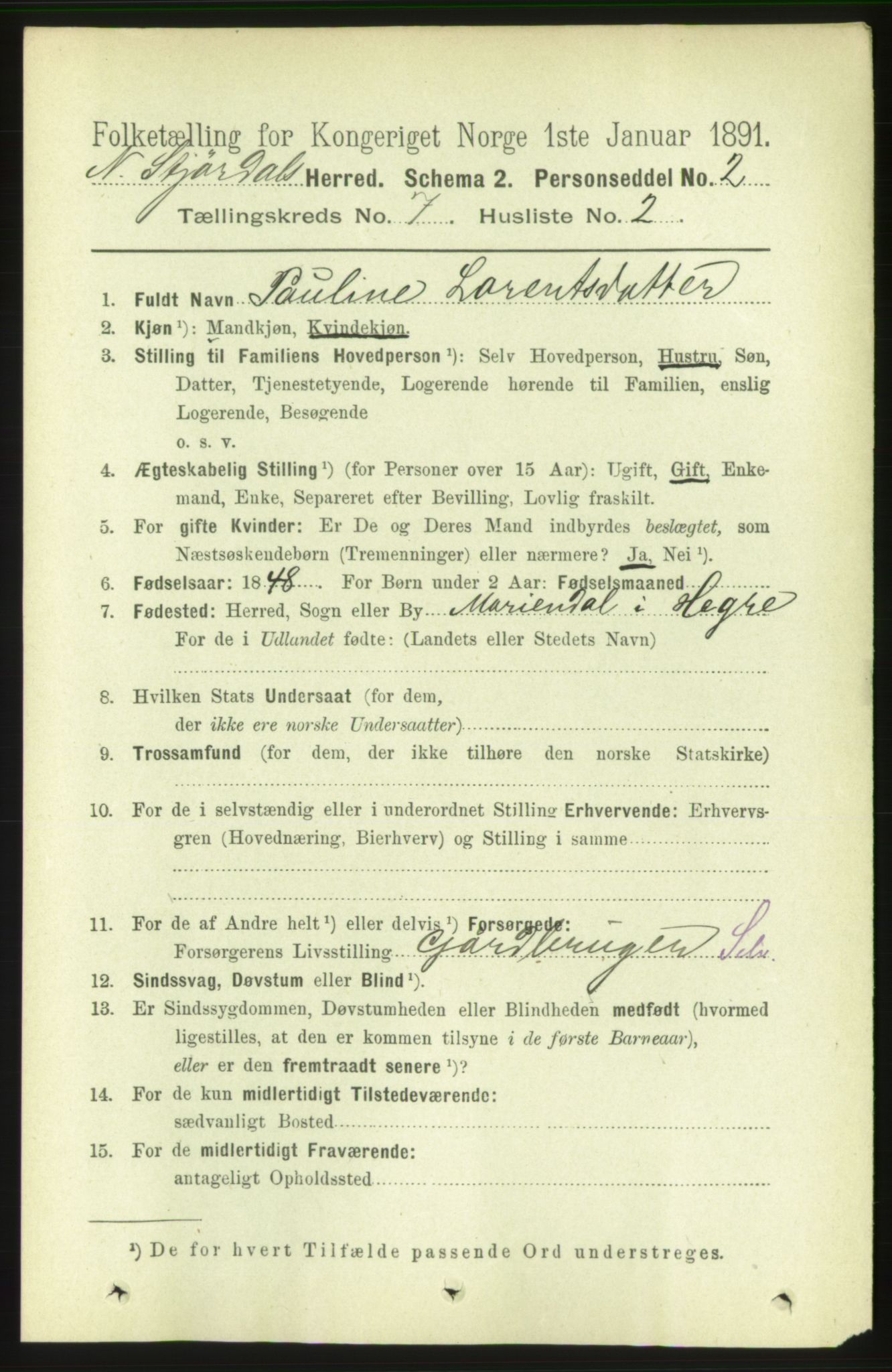 RA, 1891 census for 1714 Nedre Stjørdal, 1891, p. 3085