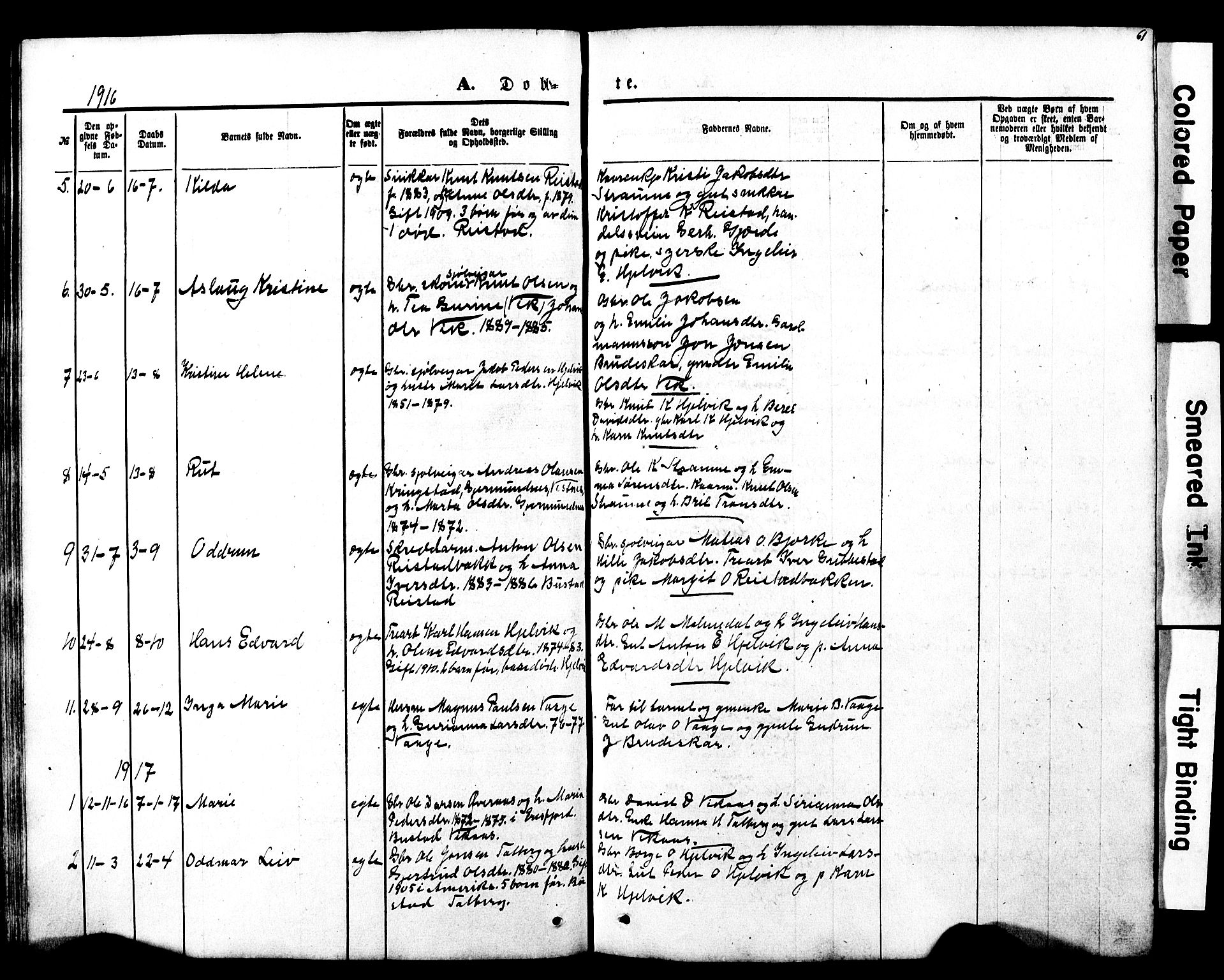 Ministerialprotokoller, klokkerbøker og fødselsregistre - Møre og Romsdal, AV/SAT-A-1454/550/L0618: Parish register (copy) no. 550C01, 1870-1927, p. 61