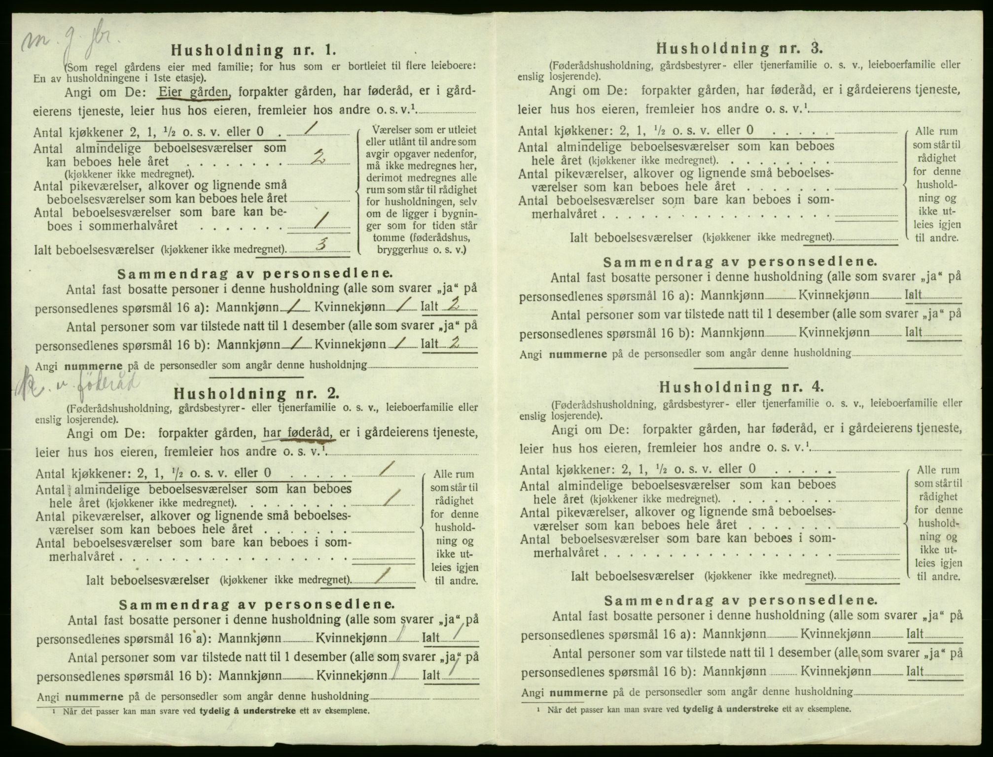 SAB, 1920 census for Stord, 1920, p. 58