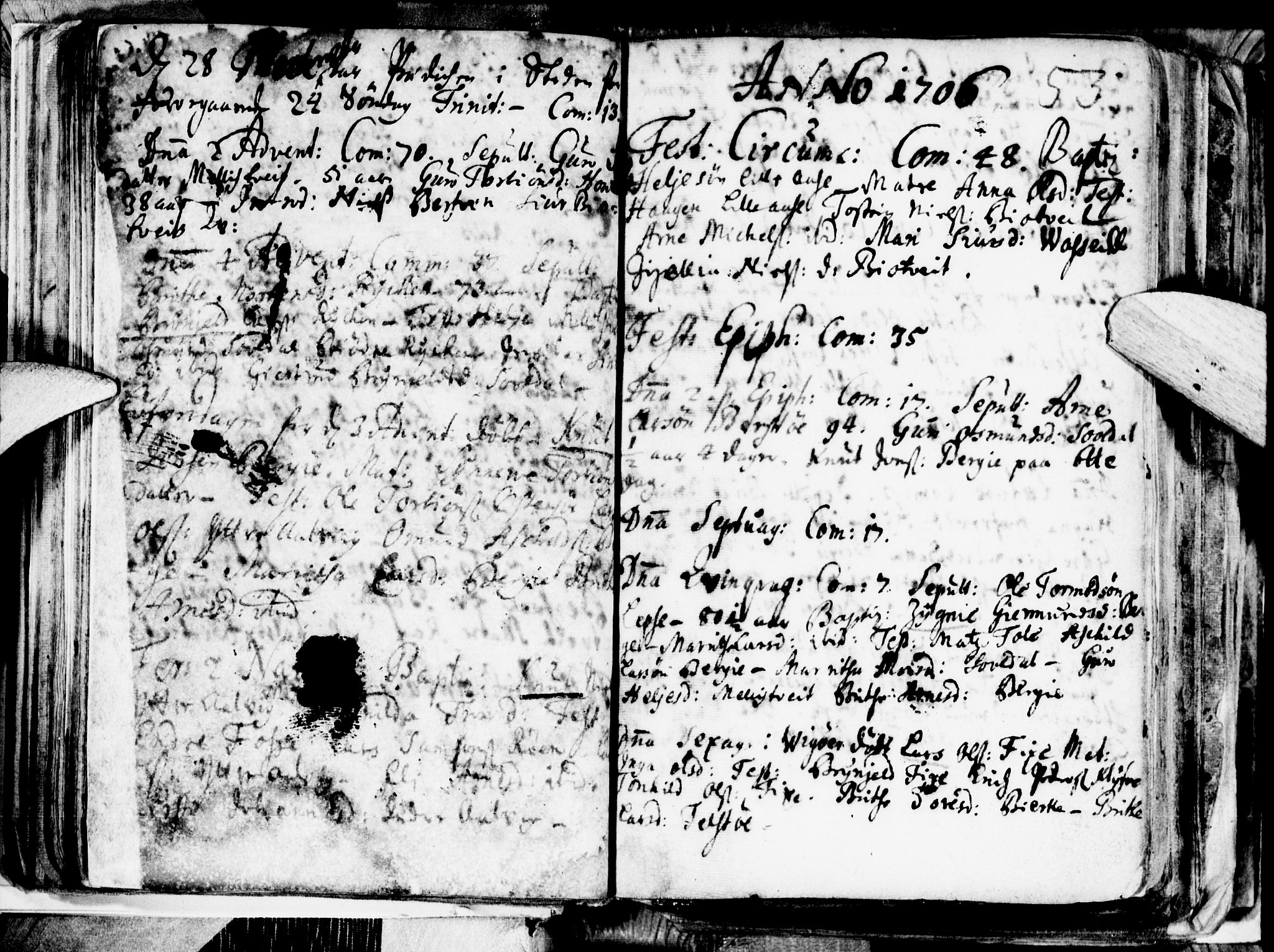 Kvam sokneprestembete, AV/SAB-A-76201/H/Haa: Parish register (official) no. A 1, 1690-1741, p. 53