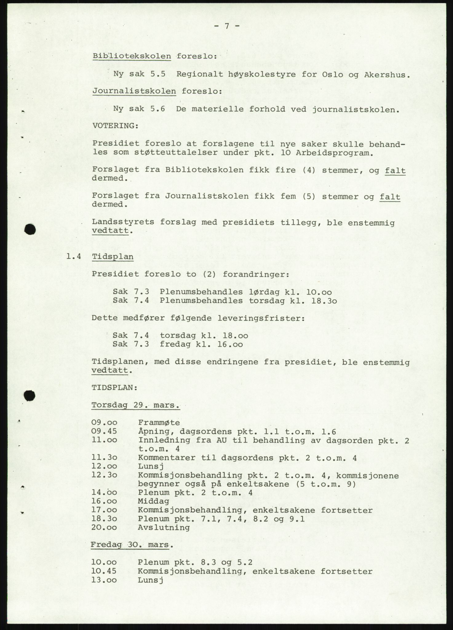 Norsk Studentunion, AV/RA-PA-0794/Fg/L0067: Landstinget, 1968-1979