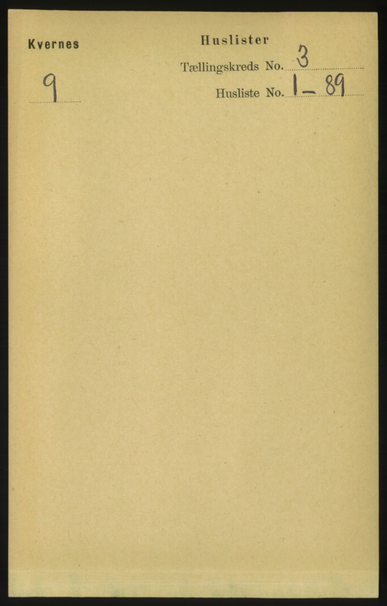 RA, 1891 census for 1553 Kvernes, 1891, p. 943