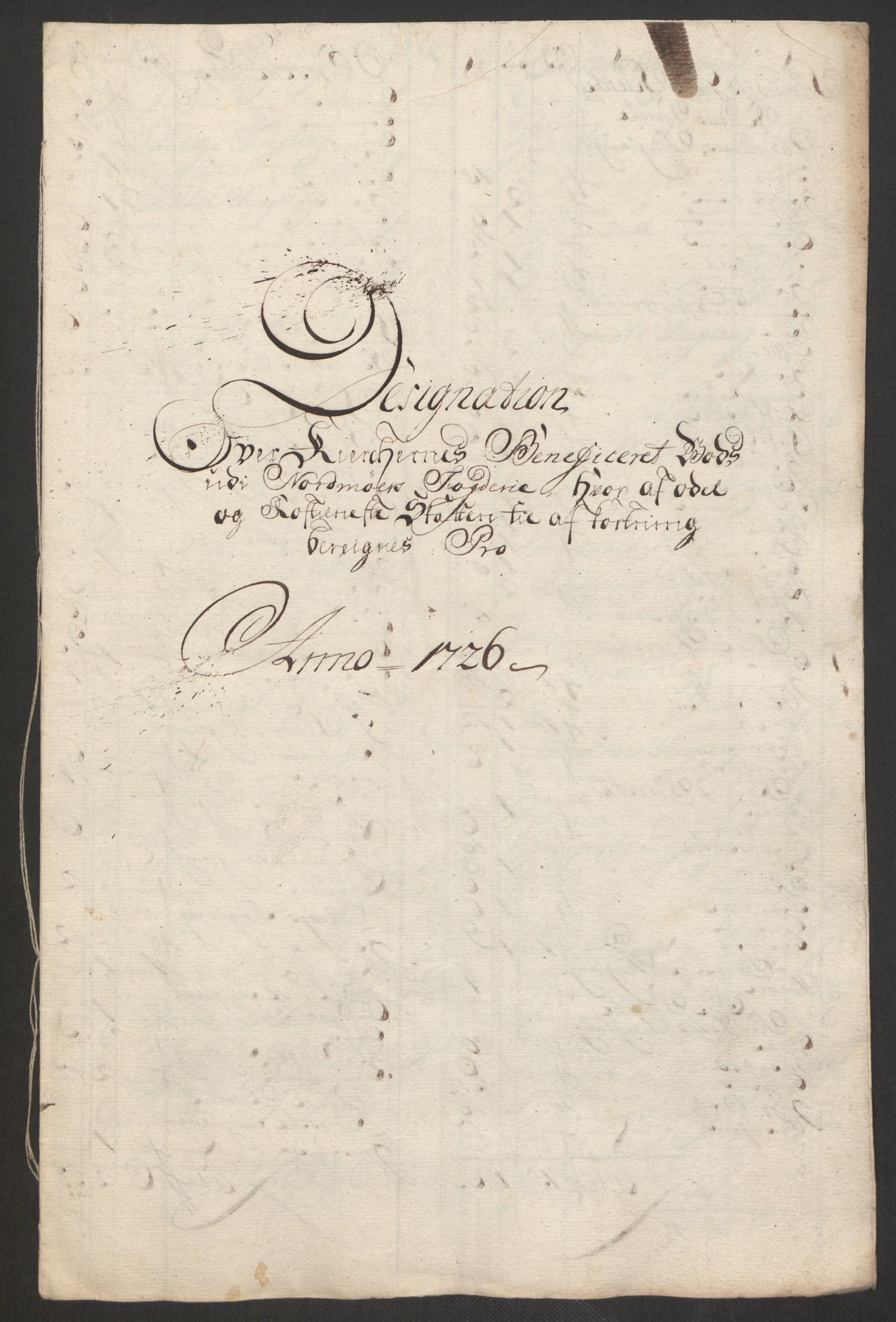 Rentekammeret inntil 1814, Reviderte regnskaper, Fogderegnskap, RA/EA-4092/R56/L3759: Fogderegnskap Nordmøre, 1726, p. 351