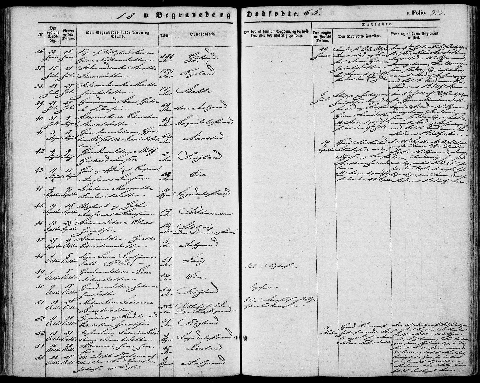 Sokndal sokneprestkontor, AV/SAST-A-101808: Parish register (official) no. A 9, 1857-1874, p. 323