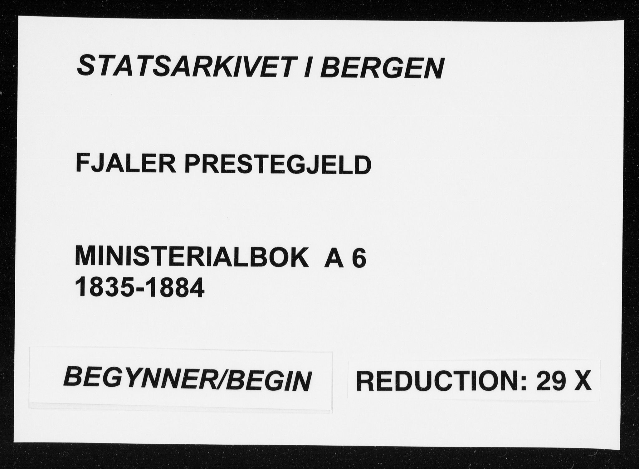 Fjaler sokneprestembete, SAB/A-79801/H/Haa/Haaa/L0006: Parish register (official) no. A 6, 1835-1884