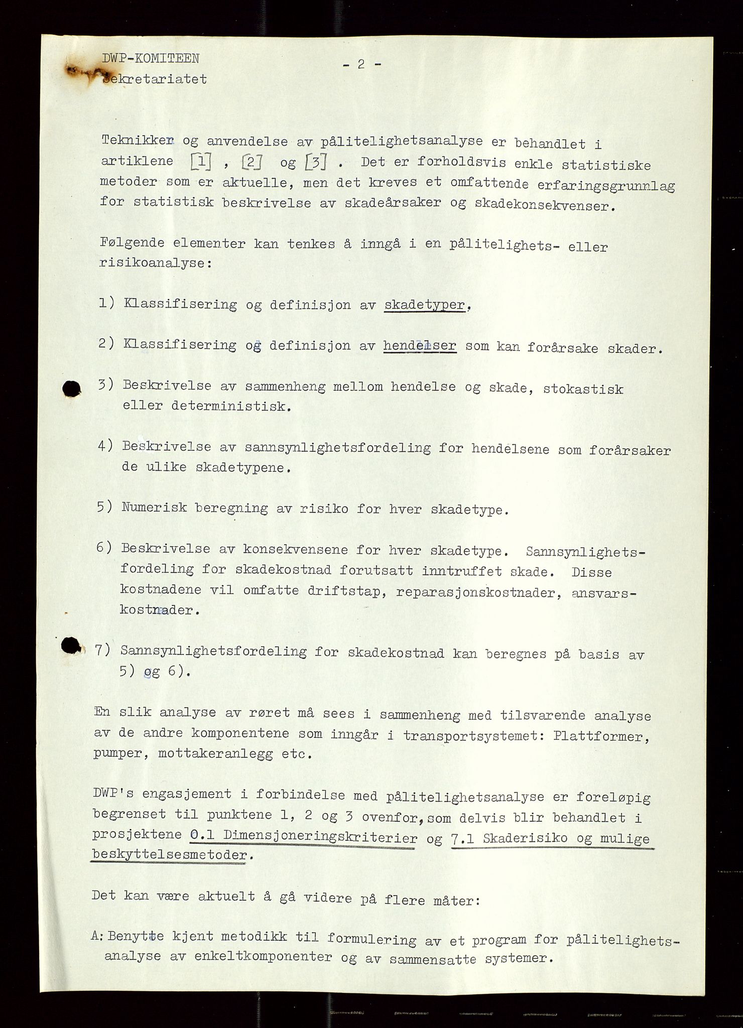 Industridepartementet, Oljekontoret, AV/SAST-A-101348/Di/L0004: DWP, møter, komite`møter, 761 forskning/teknologi, 1972-1975, p. 95