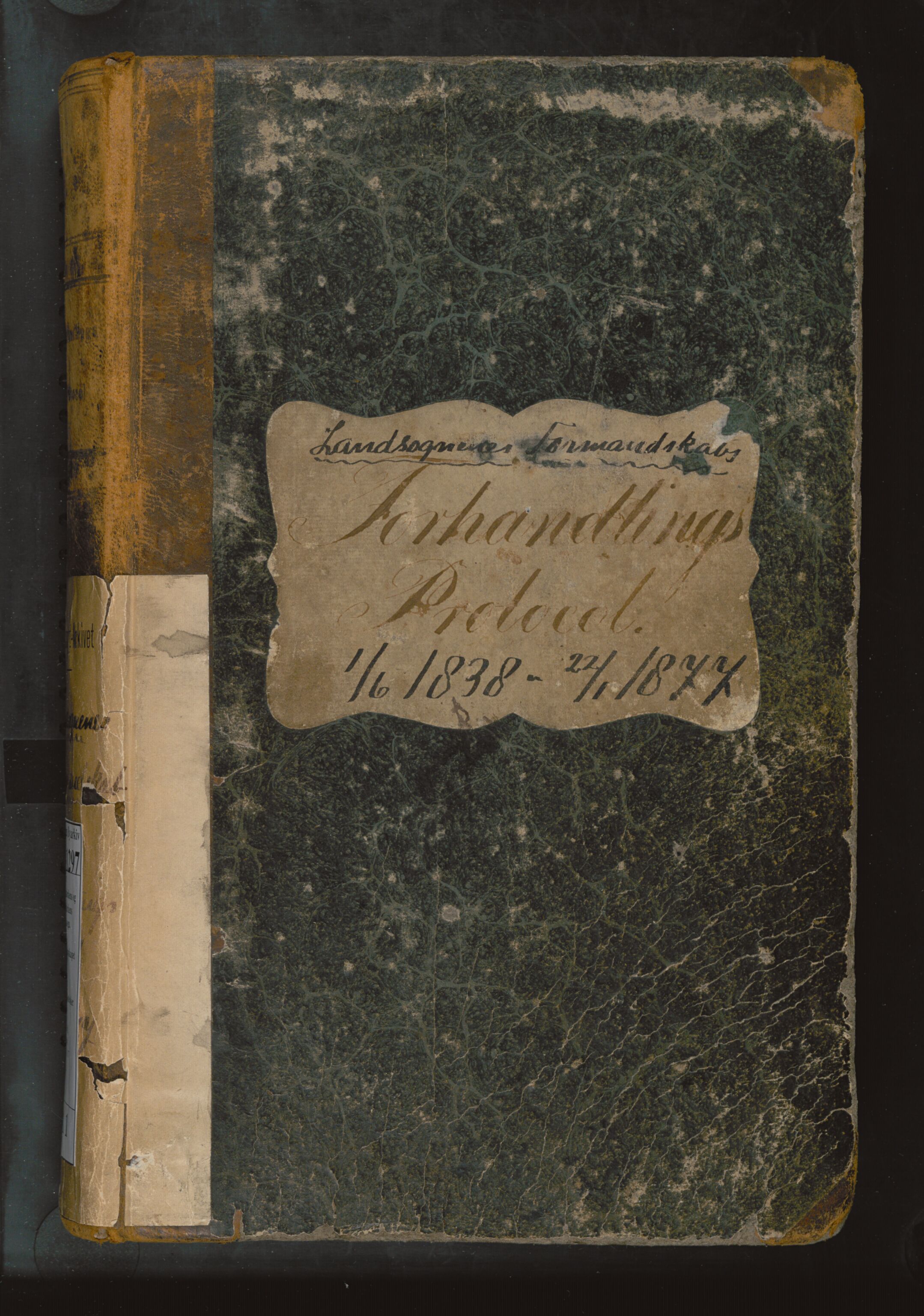 Korskirkens og Domkirkens Landsogn. Formannskapet, BBA/A-1297/A/L0001: Møtebok, 1838-1877