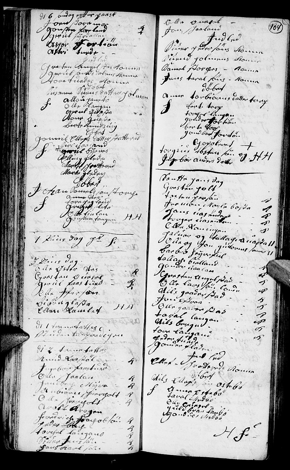 Holt sokneprestkontor, SAK/1111-0021/F/Fb/L0004: Parish register (copy) no. B 4, 1730-1746, p. 104