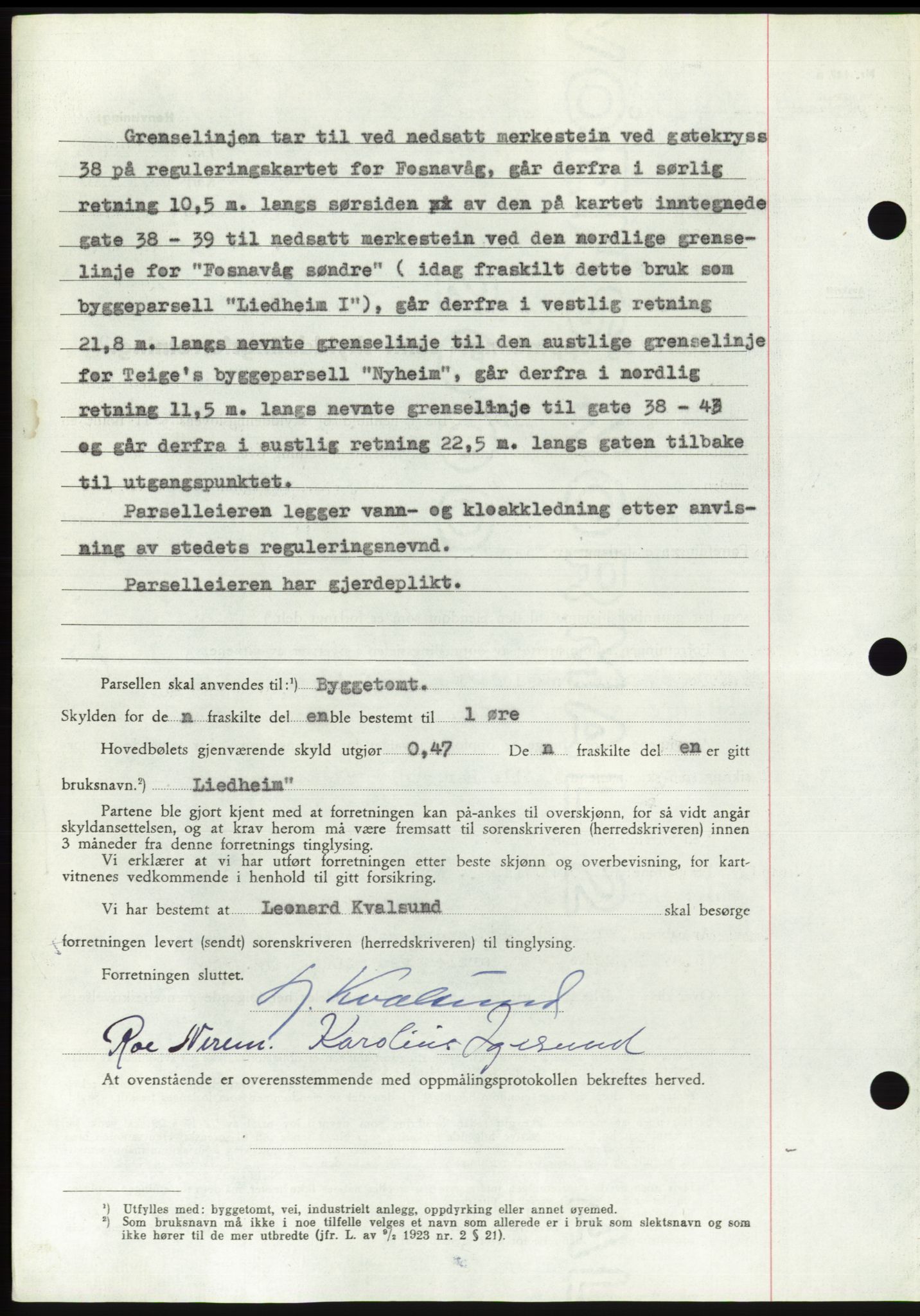 Søre Sunnmøre sorenskriveri, AV/SAT-A-4122/1/2/2C/L0089: Mortgage book no. 15A, 1951-1951, Diary no: : 828/1951