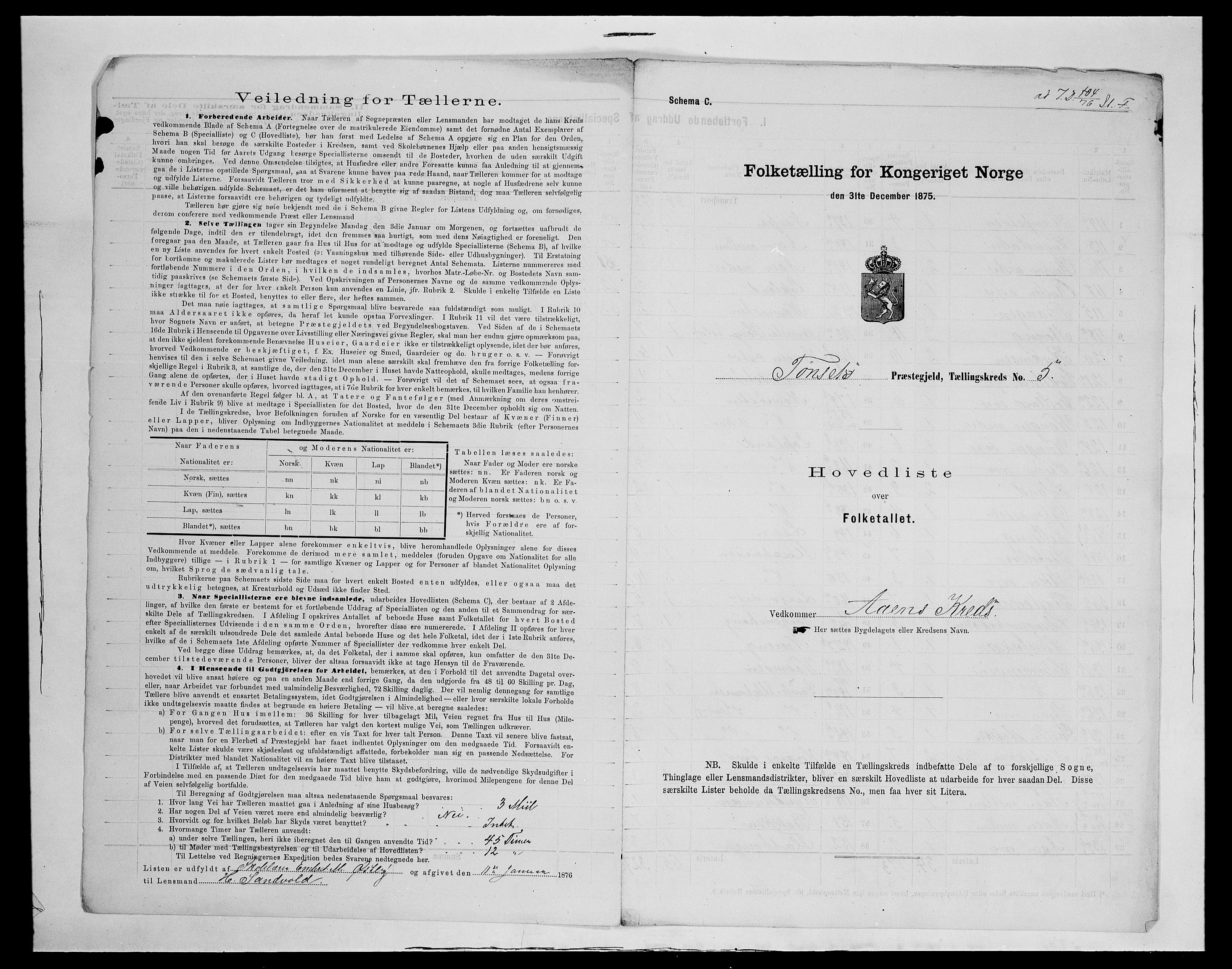 SAH, 1875 census for 0437P Tynset, 1875, p. 128