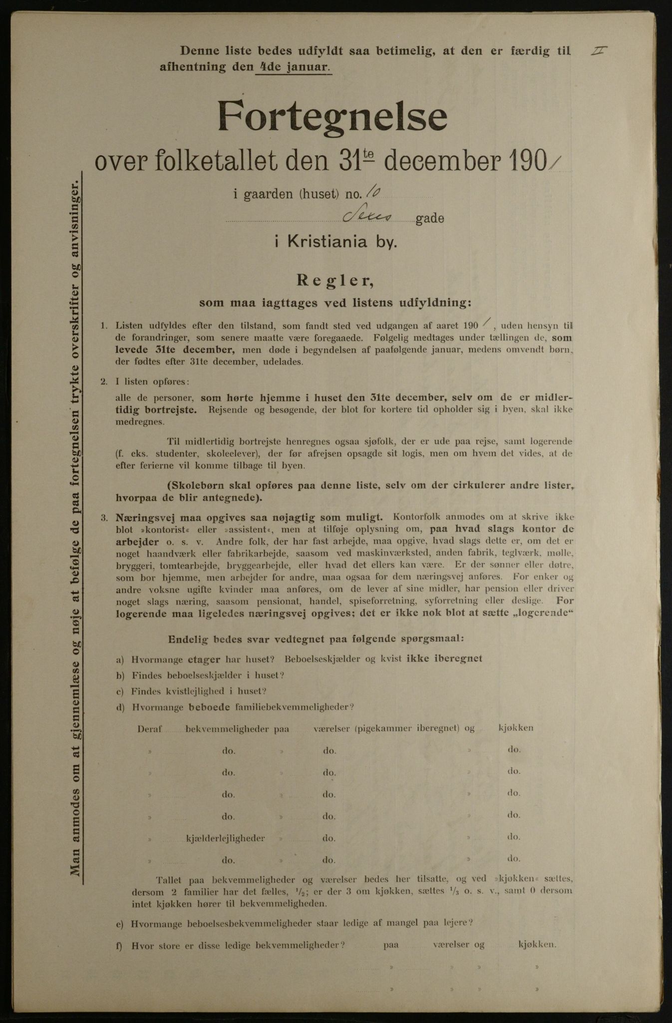 OBA, Municipal Census 1901 for Kristiania, 1901, p. 14593