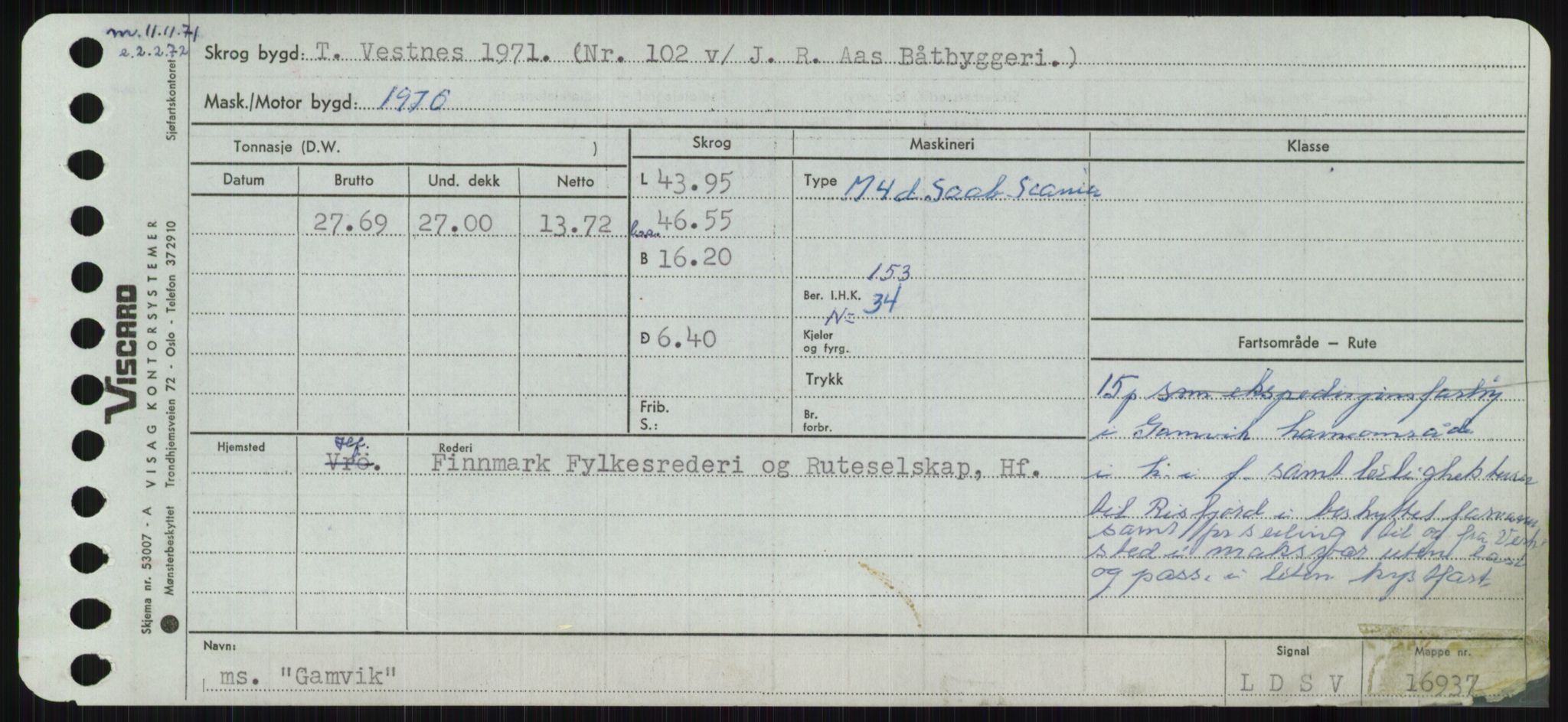 Sjøfartsdirektoratet med forløpere, Skipsmålingen, RA/S-1627/H/Ha/L0002/0002: Fartøy, Eik-Hill / Fartøy, G-Hill, p. 21