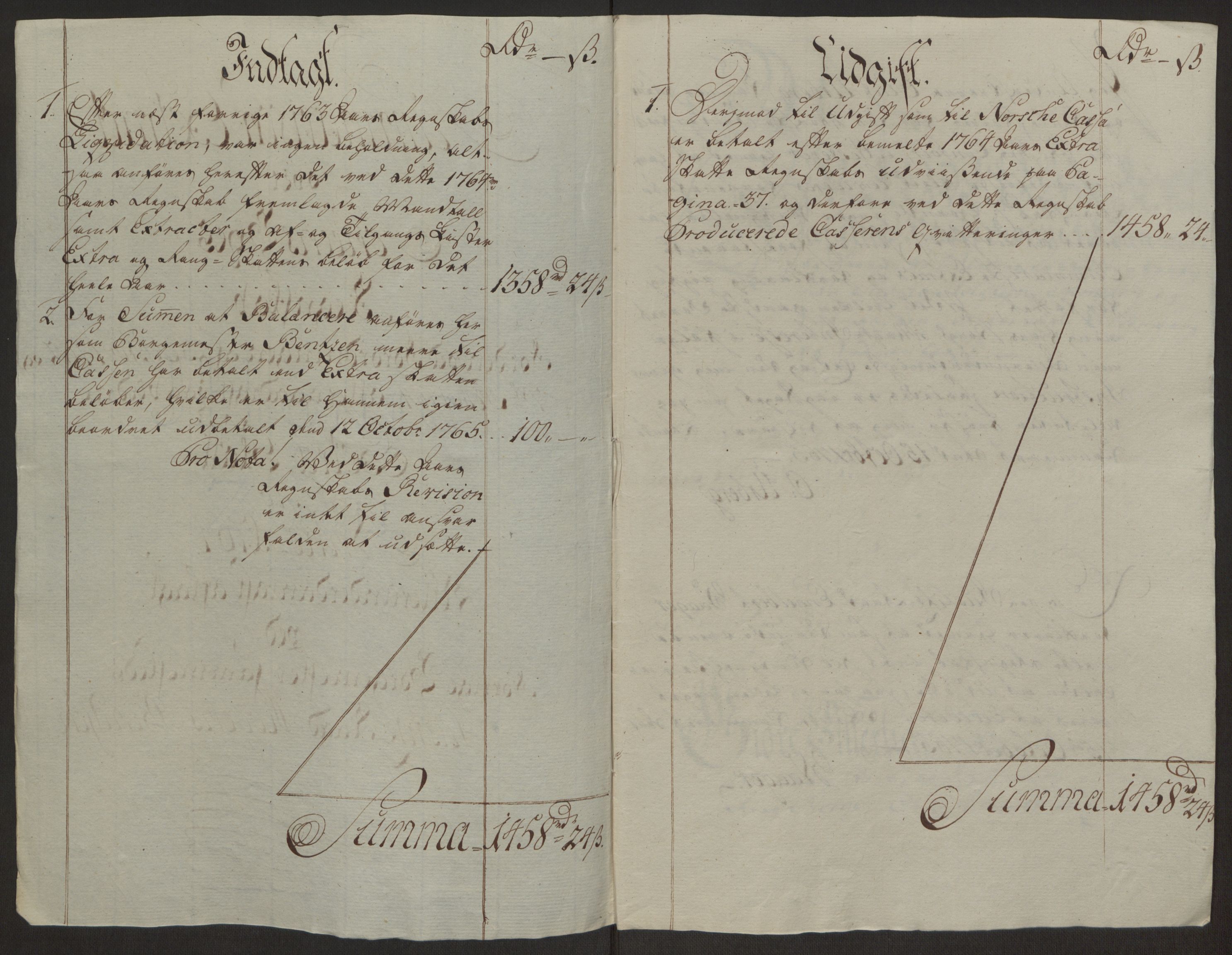 Rentekammeret inntil 1814, Reviderte regnskaper, Byregnskaper, AV/RA-EA-4066/R/Rj/L0198/0001: [J4] Kontribusjonsregnskap / Ekstraskatt, 1762-1768, p. 178