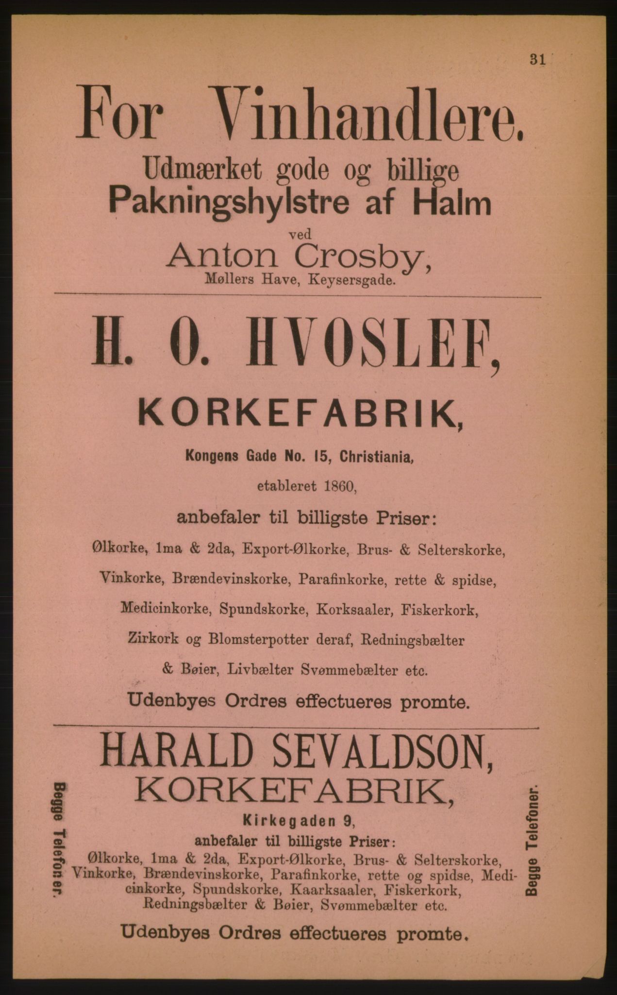 Kristiania/Oslo adressebok, PUBL/-, 1884, p. 31