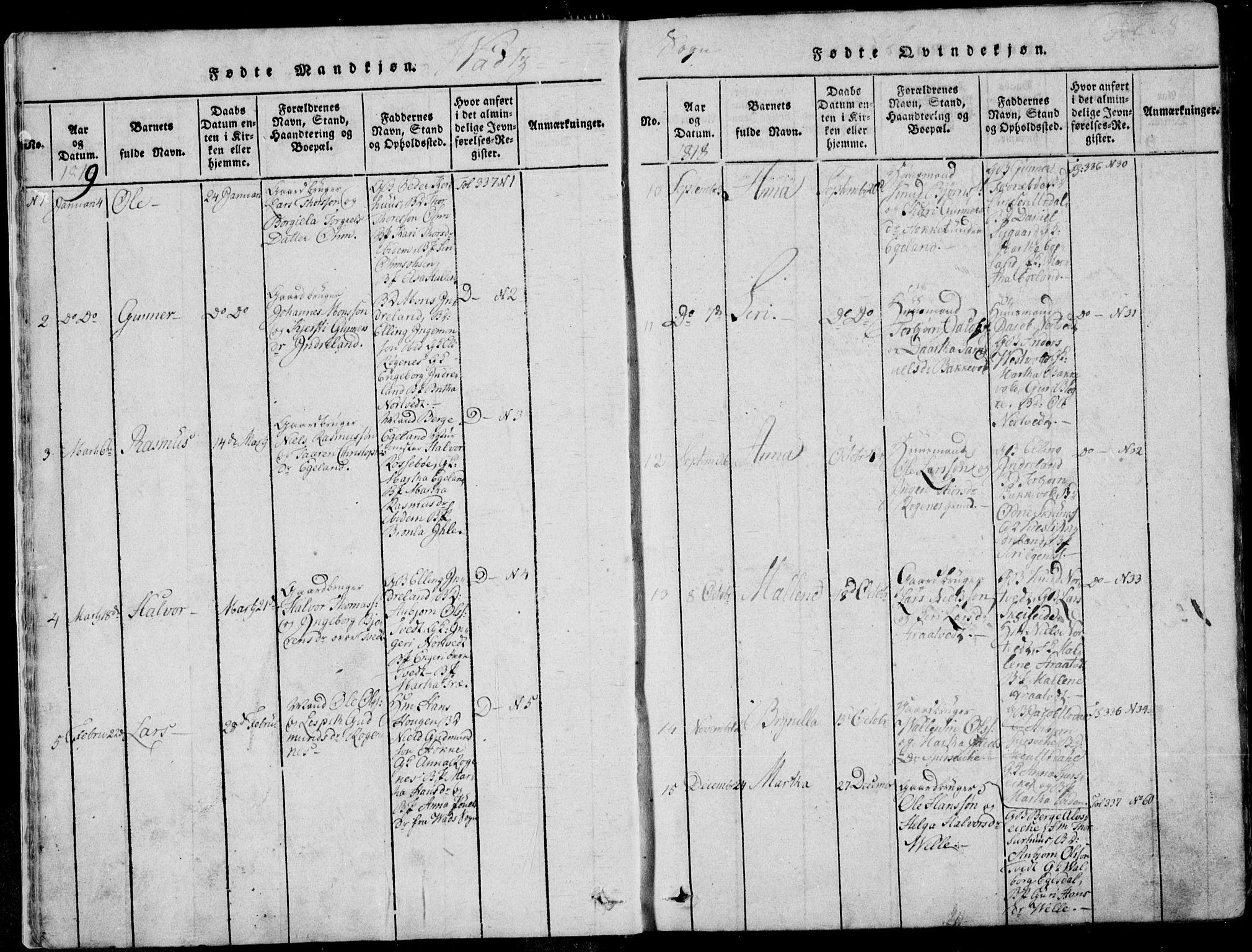 Skjold sokneprestkontor, AV/SAST-A-101847/H/Ha/Haa/L0004: Parish register (official) no. A 4 /2, 1815-1830, p. 8