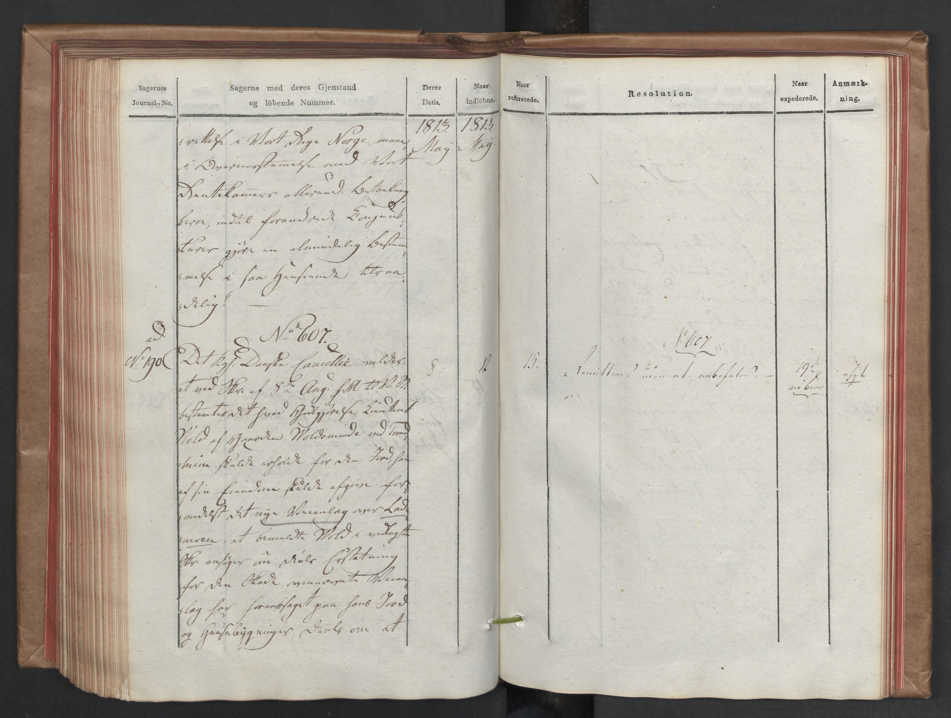 Stattholderembetet 1810-1814, 2. kontor (Kontor B), AV/RA-EA-5432/Aa/L0002: Kollegial referatprotokoll,  j.nr. 284-511,  l.nr. 328-639, 1812-1813, p. 200