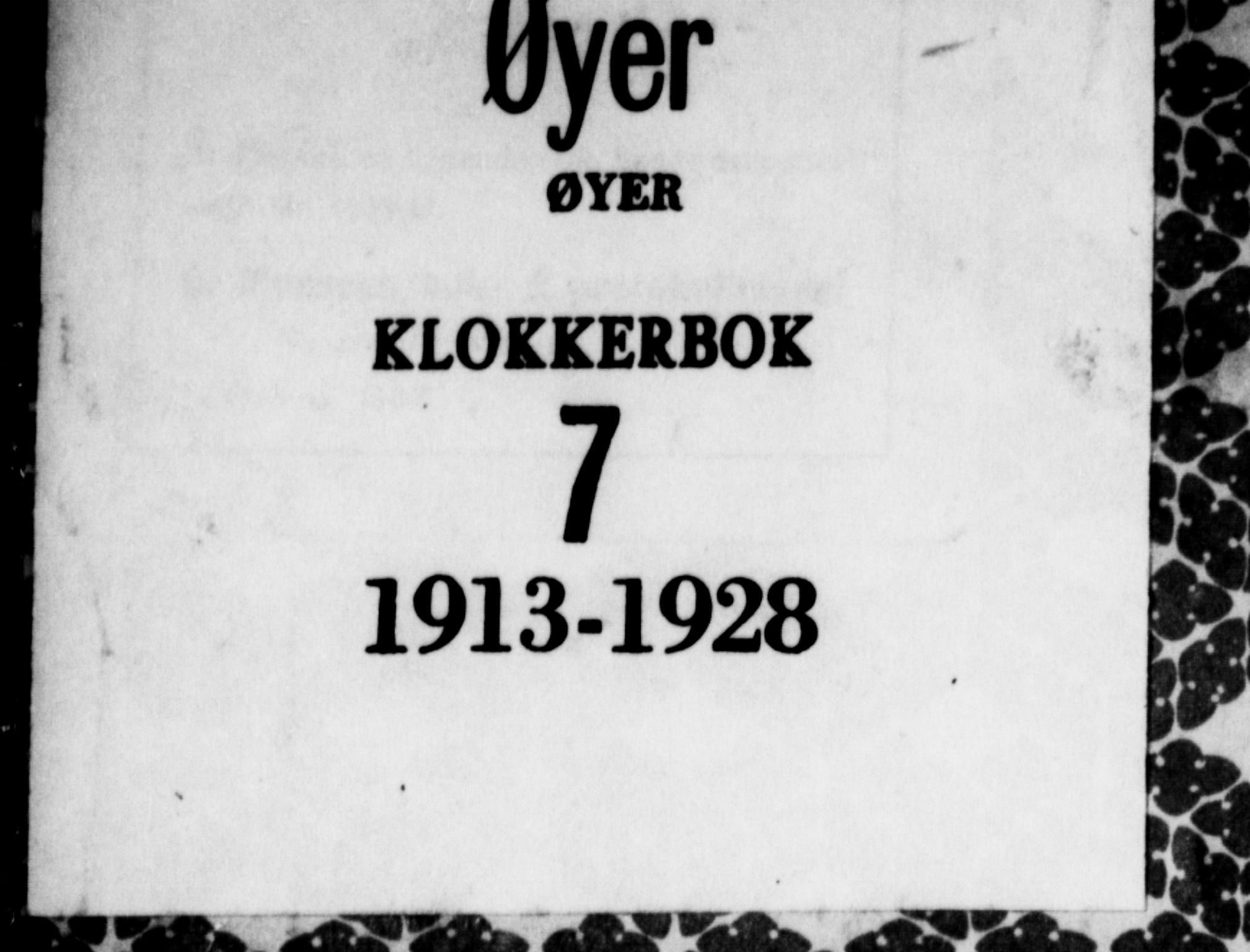 Øyer prestekontor, AV/SAH-PREST-084/H/Ha/Hab/L0007: Parish register (copy) no. 7, 1913-1928