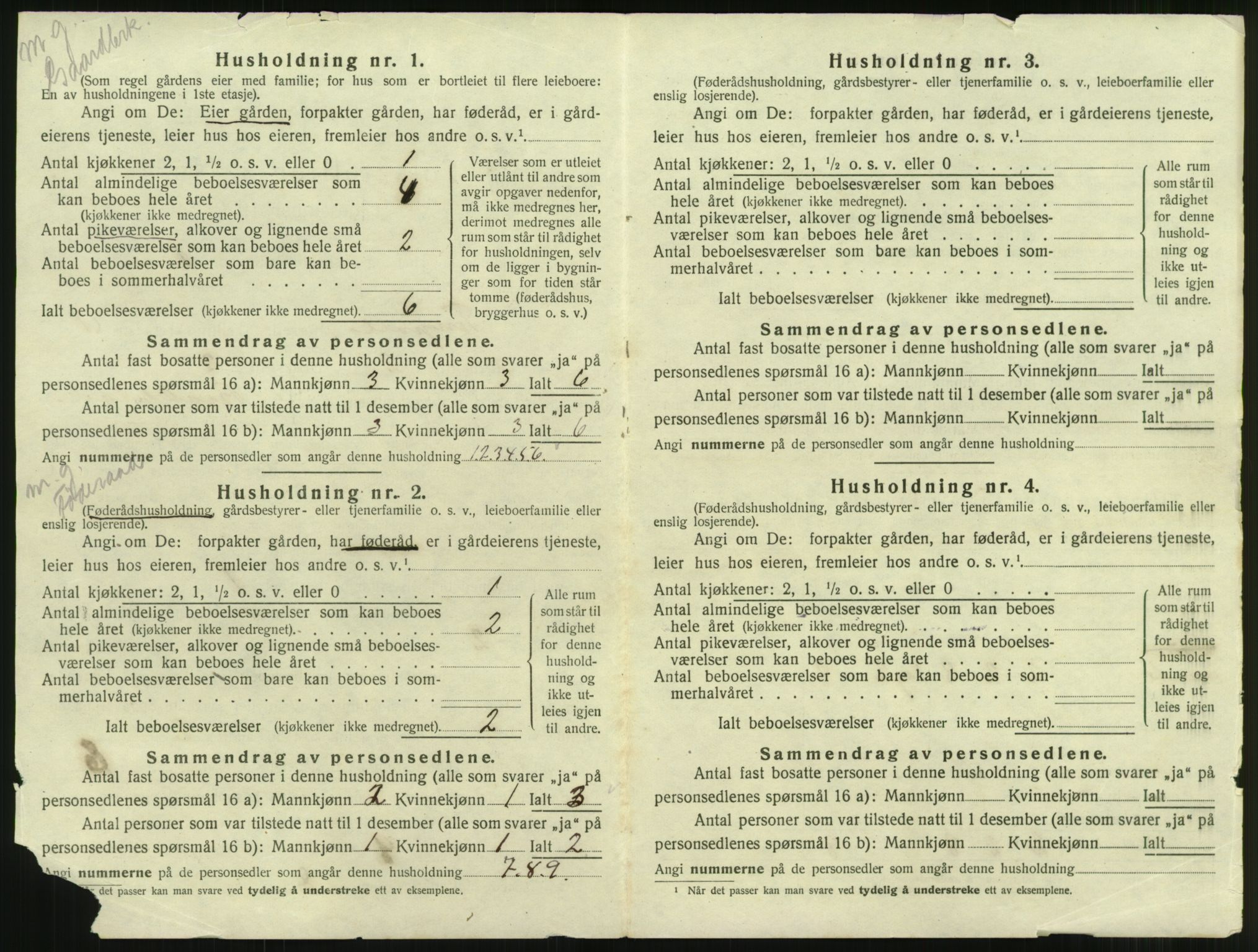 SAT, 1920 census for Tingvoll, 1920, p. 57