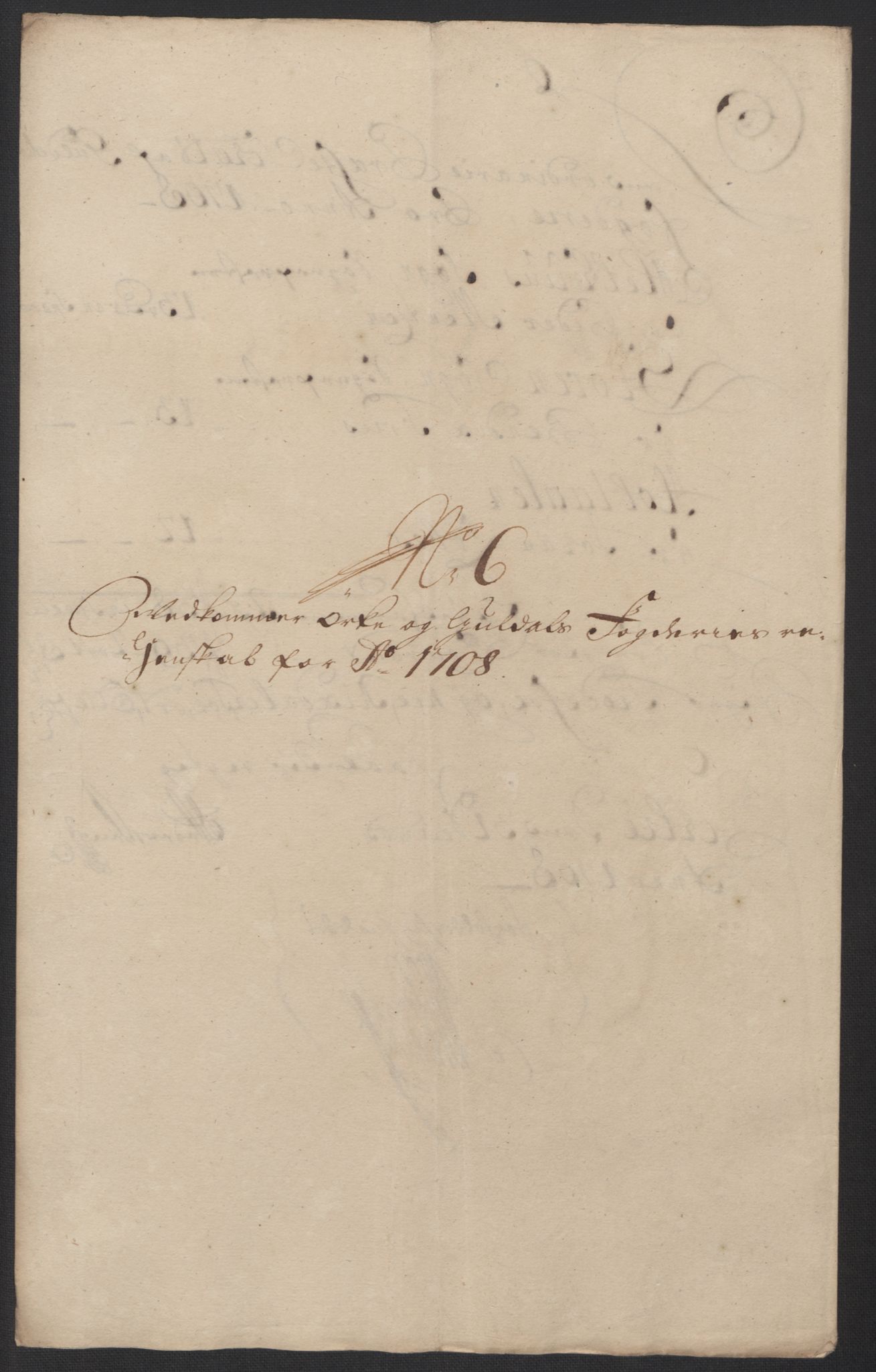 Rentekammeret inntil 1814, Reviderte regnskaper, Fogderegnskap, RA/EA-4092/R60/L3958: Fogderegnskap Orkdal og Gauldal, 1708, p. 199