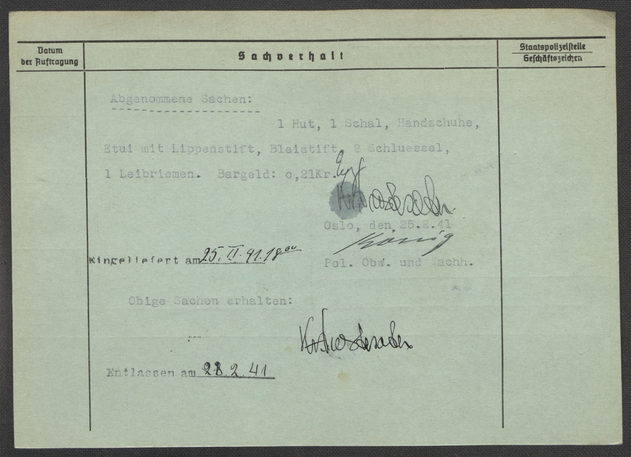 Befehlshaber der Sicherheitspolizei und des SD, AV/RA-RAFA-5969/E/Ea/Eaa/L0008: Register over norske fanger i Møllergata 19: Oelze-Ru, 1940-1945, p. 971