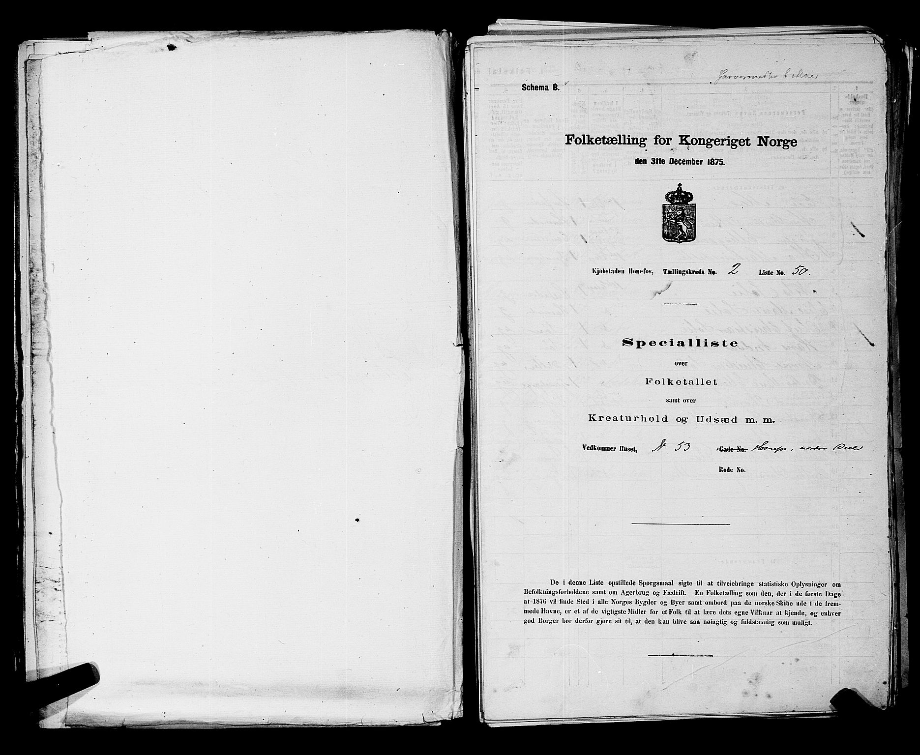 SAKO, 1875 census for 0601B Norderhov/Hønefoss, 1875, p. 126