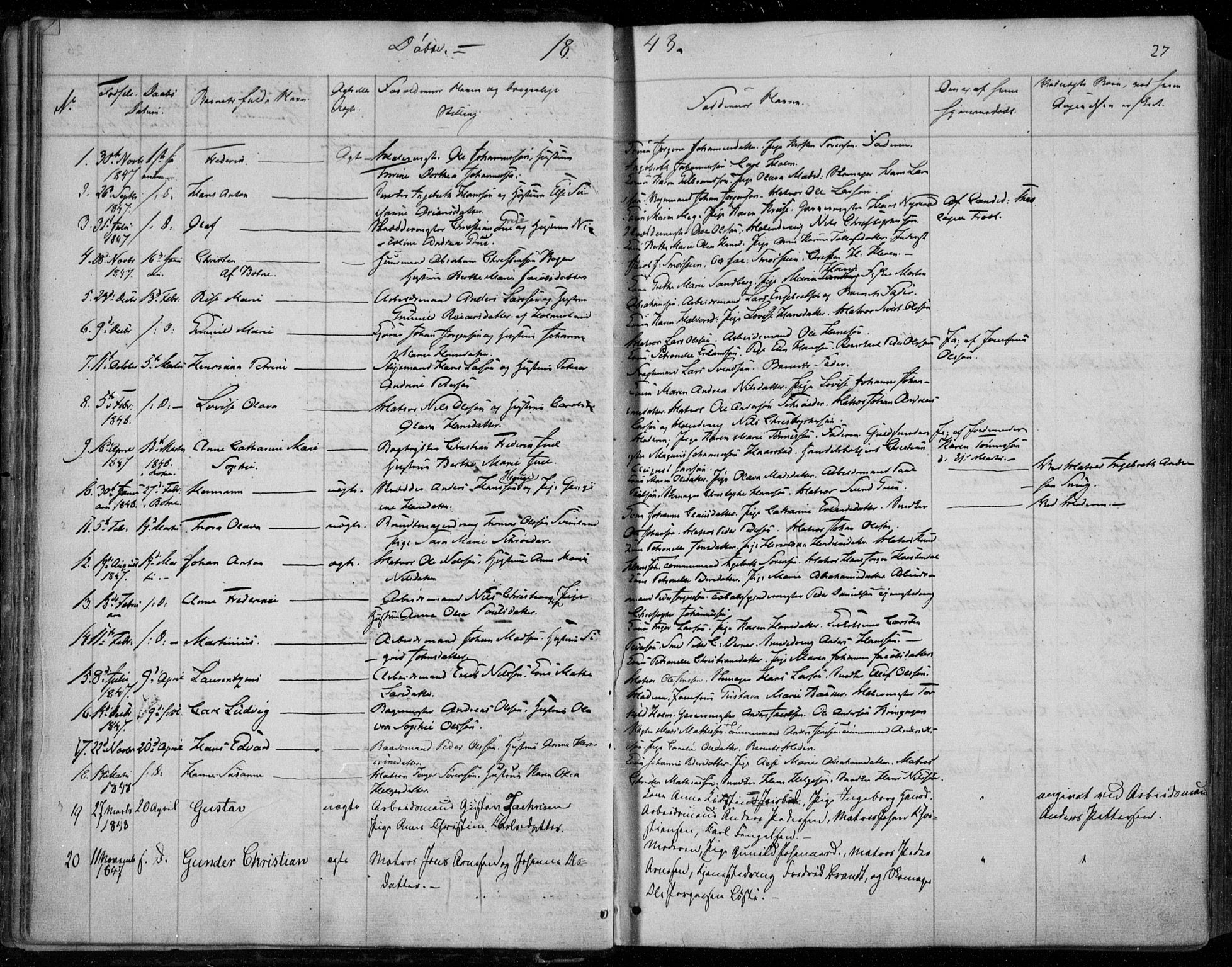 Holmestrand kirkebøker, SAKO/A-346/F/Fa/L0002: Parish register (official) no. 2, 1840-1866, p. 27