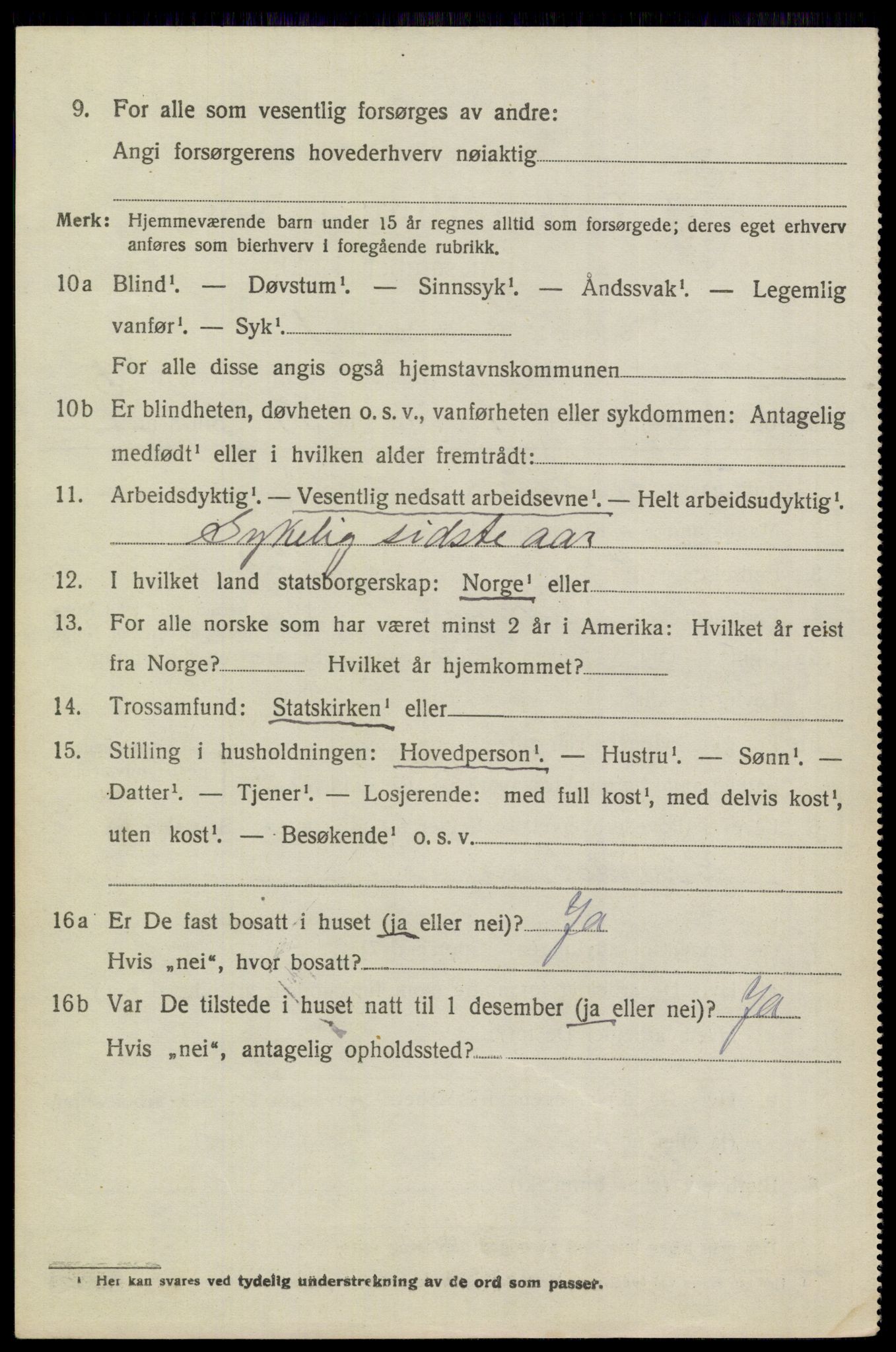 SAKO, 1920 census for Sannidal, 1920, p. 4066