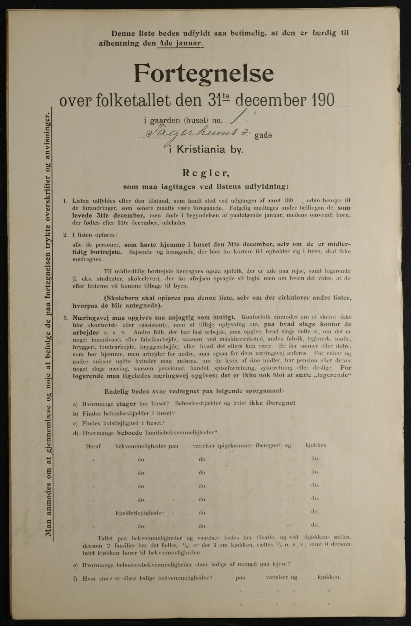 OBA, Municipal Census 1901 for Kristiania, 1901, p. 3744