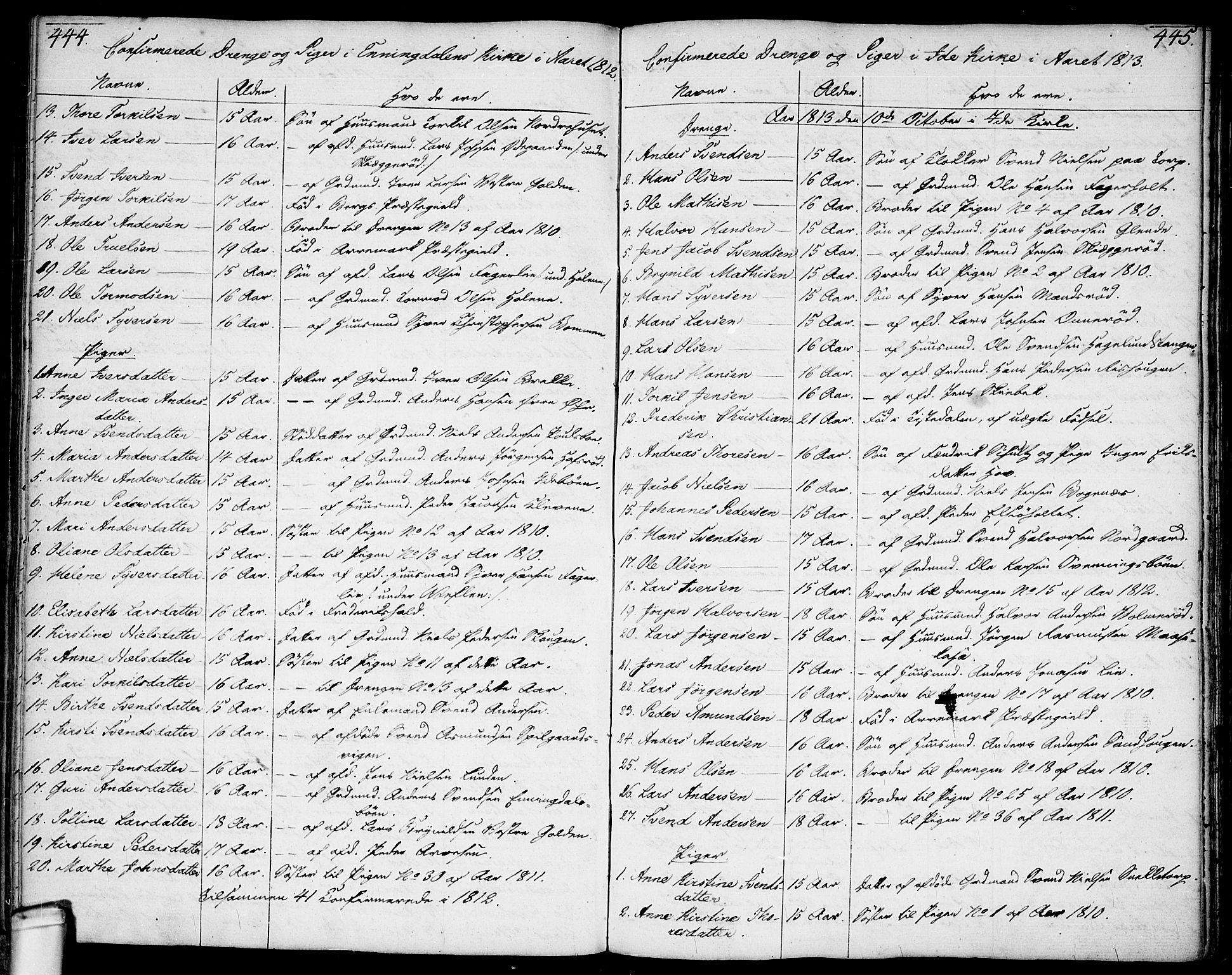 Idd prestekontor Kirkebøker, AV/SAO-A-10911/F/Fc/L0001: Parish register (official) no. III 1, 1770-1814, p. 444-445