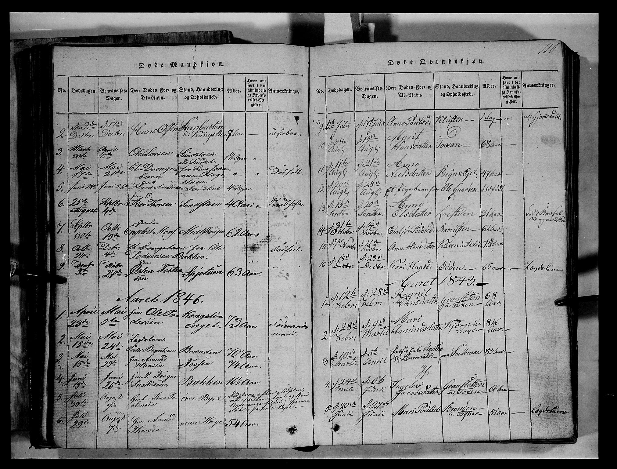 Fron prestekontor, AV/SAH-PREST-078/H/Ha/Hab/L0004: Parish register (copy) no. 4, 1816-1850, p. 116