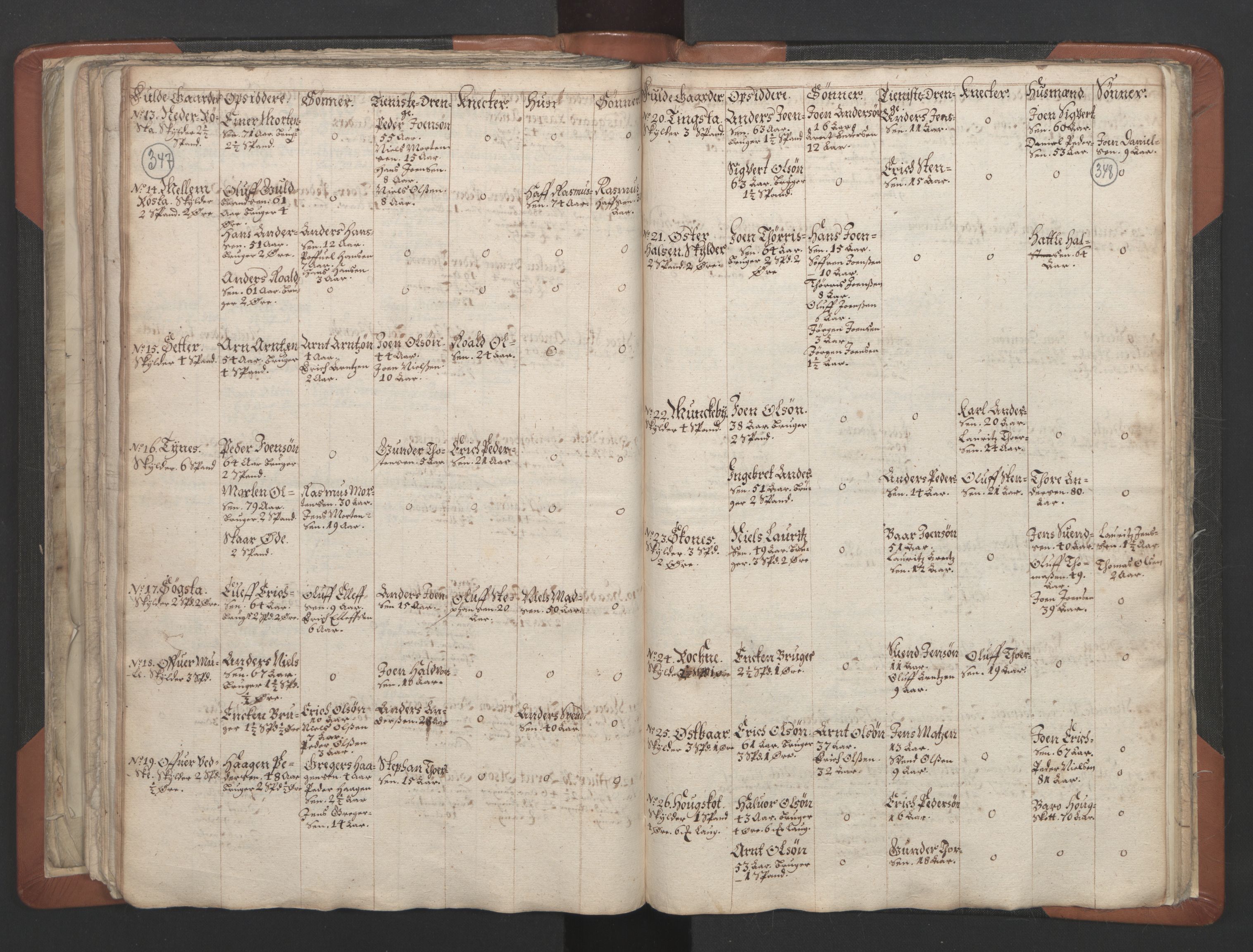 RA, Vicar's Census 1664-1666, no. 32: Innherad deanery, 1664-1666, p. 347-348