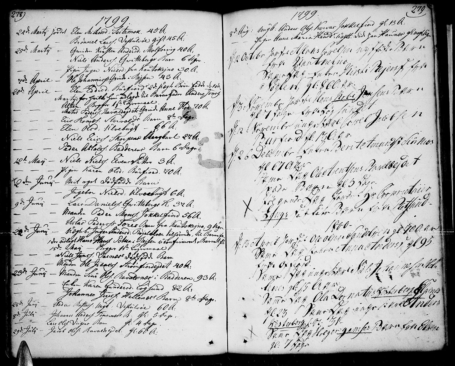 Skjervøy sokneprestkontor, SATØ/S-1300/H/Ha/Haa/L0002kirke: Parish register (official) no. 2, 1781-1817, p. 278-279