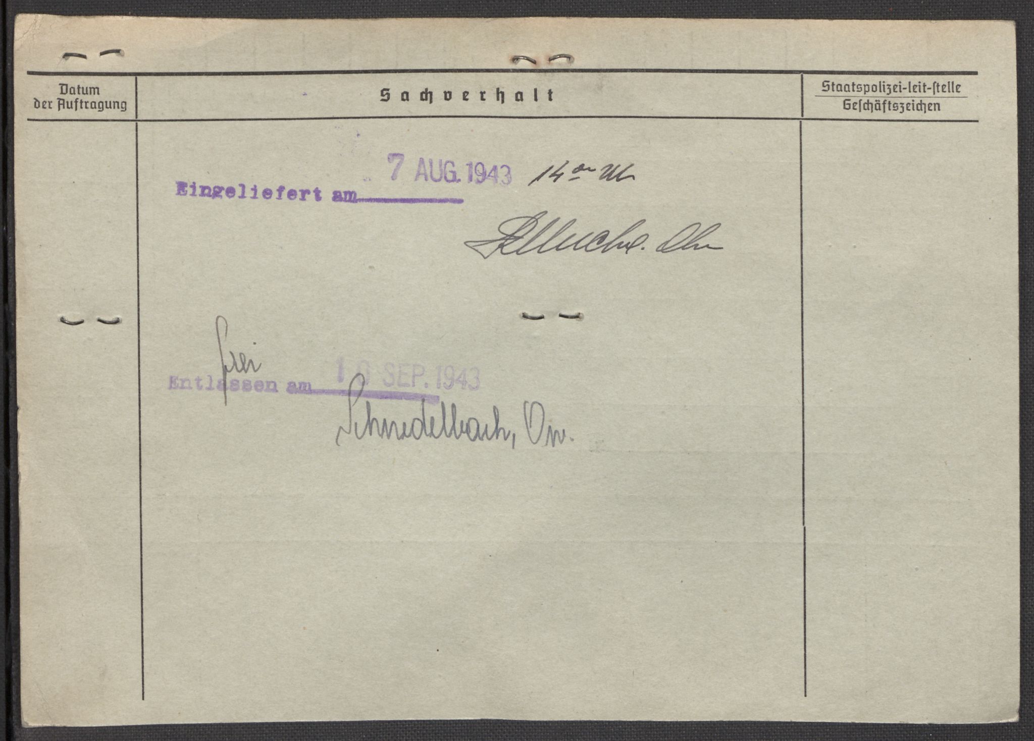 Befehlshaber der Sicherheitspolizei und des SD, AV/RA-RAFA-5969/E/Ea/Eaa/L0001: Register over norske fanger i Møllergata 19: A-Bj, 1940-1945, p. 27