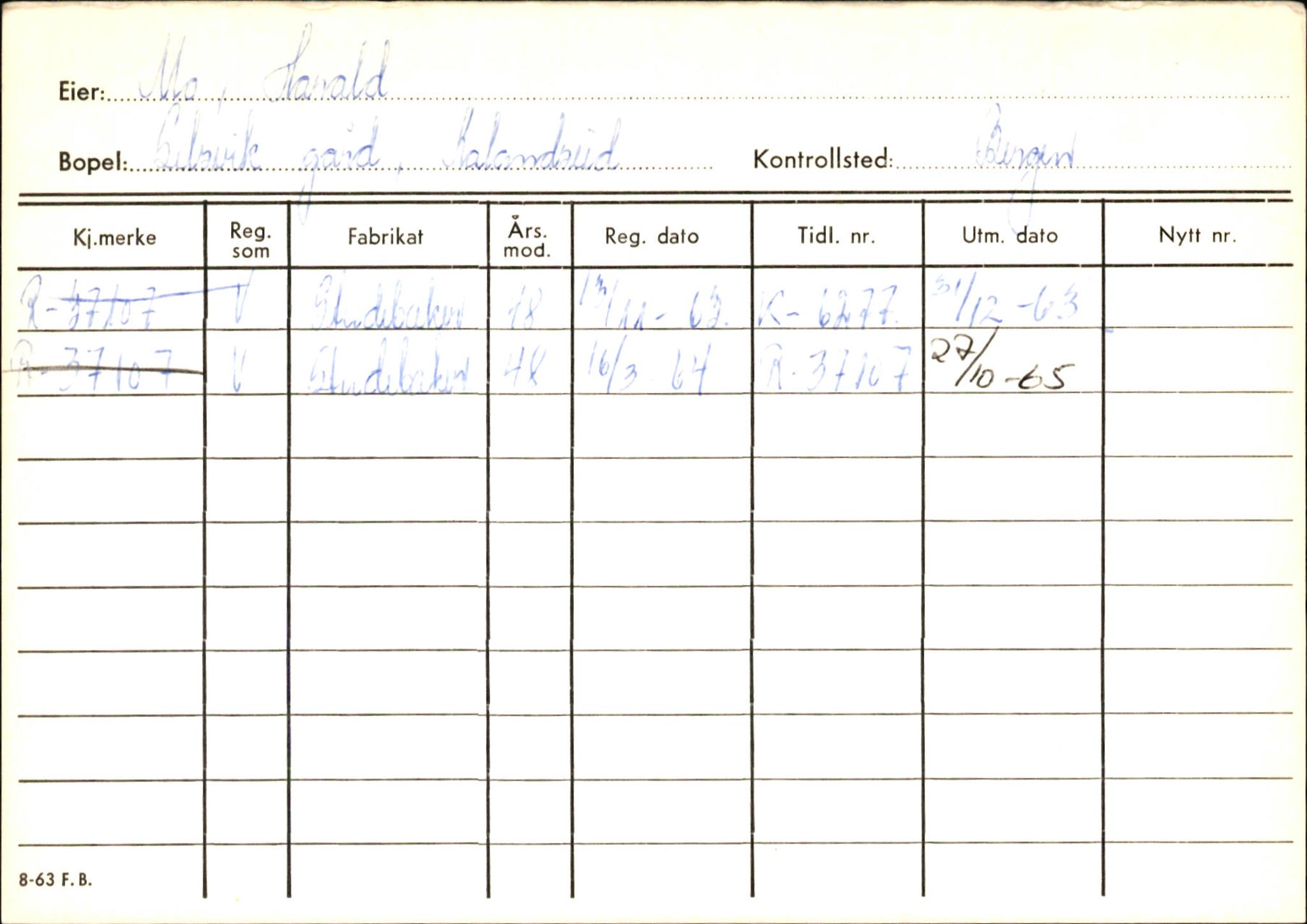 Statens vegvesen, Hordaland vegkontor, AV/SAB-A-5201/2/Ha/L0037: R-eierkort M, 1920-1971, p. 12