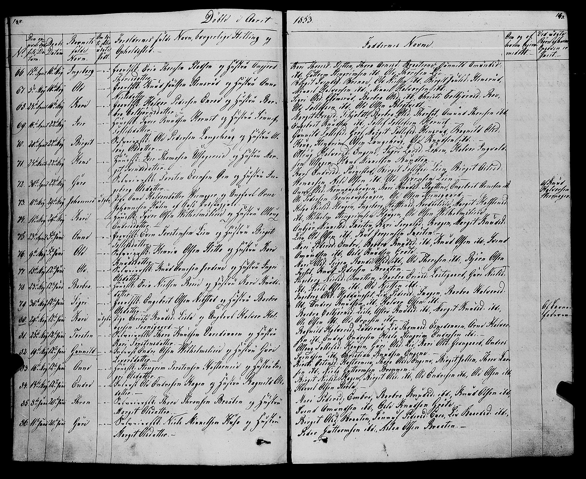 Gol kirkebøker, AV/SAKO-A-226/F/Fa/L0002: Parish register (official) no. I 2, 1837-1863, p. 148-149