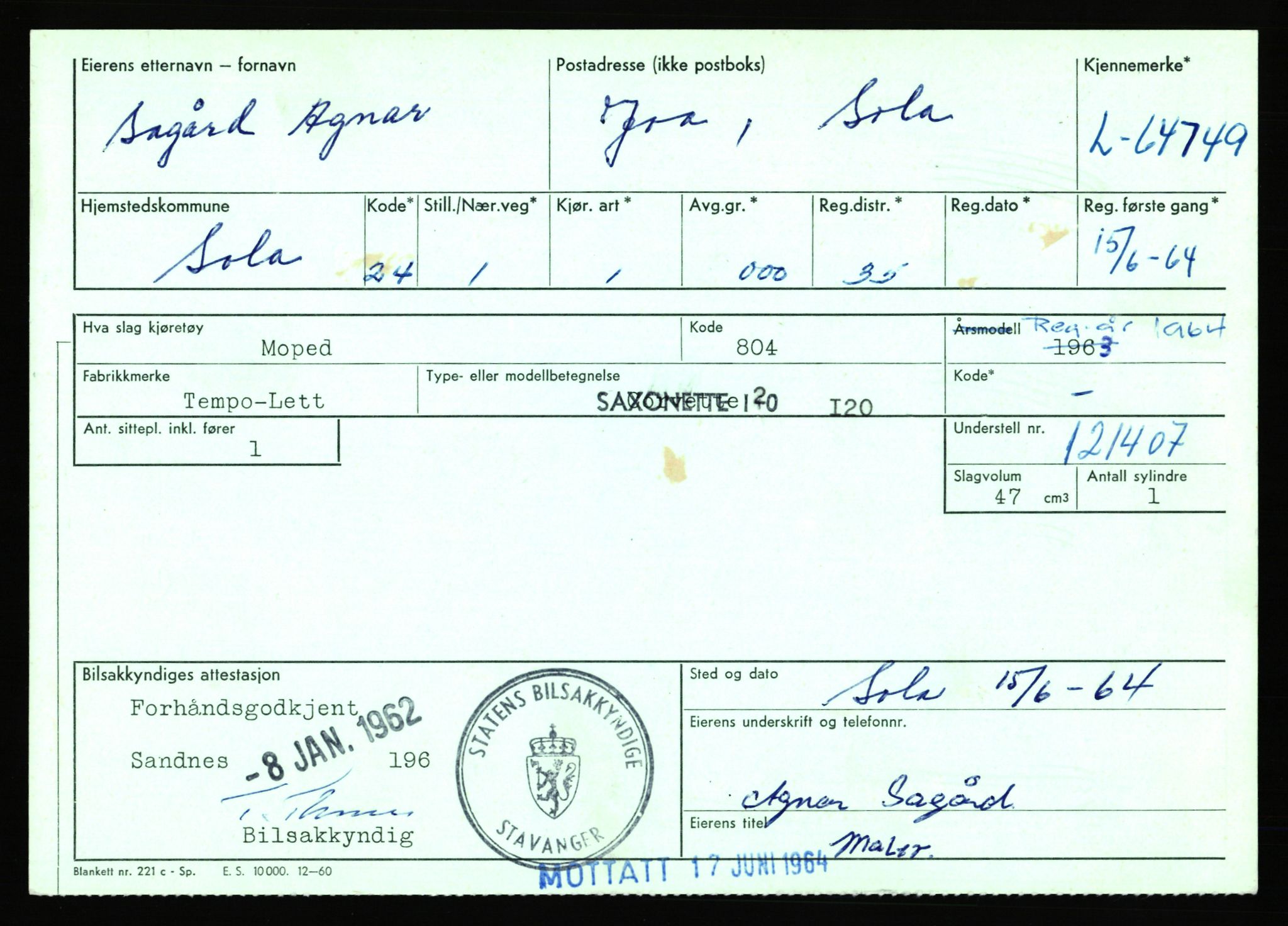 Stavanger trafikkstasjon, AV/SAST-A-101942/0/F/L0064: L-63800 - L-65399, 1930-1971, p. 1778