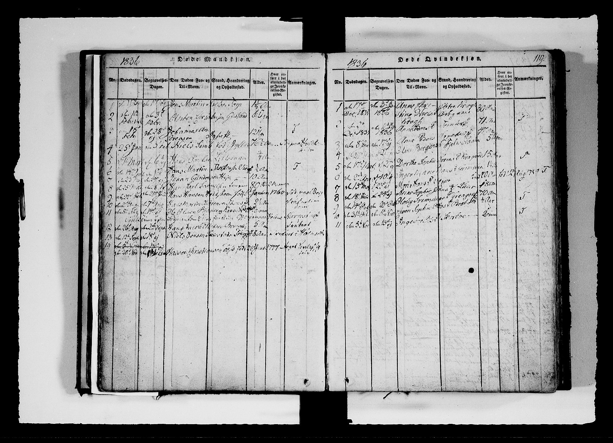 Hobøl prestekontor Kirkebøker, AV/SAO-A-2002/F/Fa/L0002: Parish register (official) no. I 2, 1814-1841, p. 119