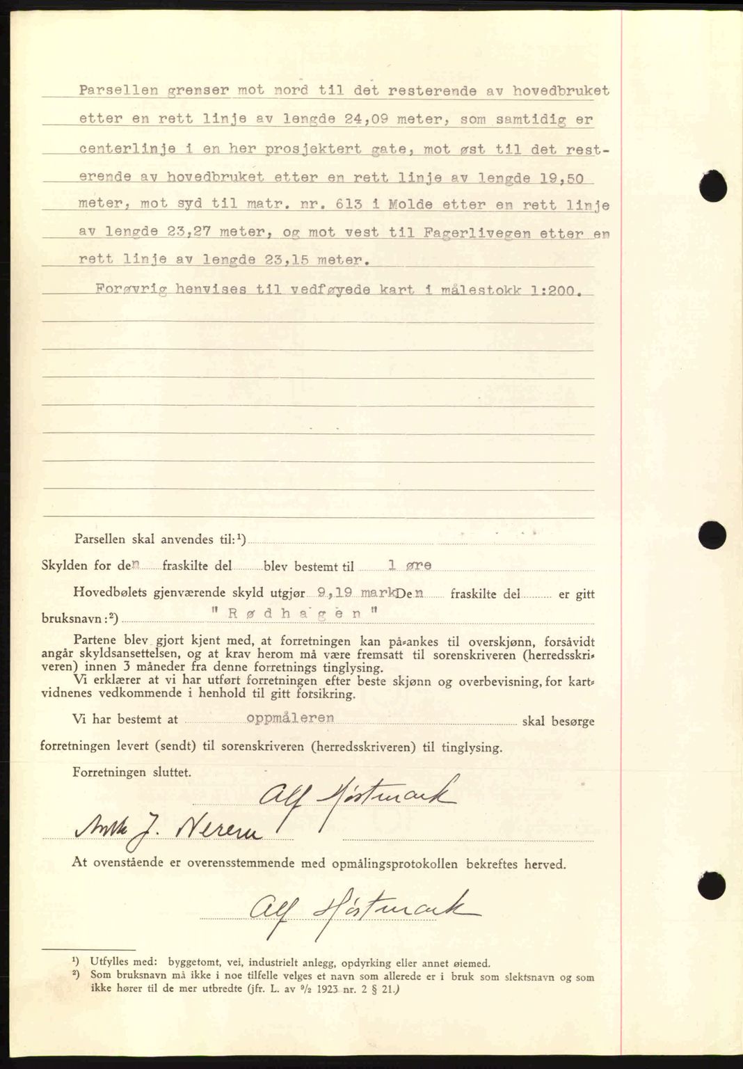 Romsdal sorenskriveri, AV/SAT-A-4149/1/2/2C: Mortgage book no. A10, 1941-1941, Diary no: : 1524/1941