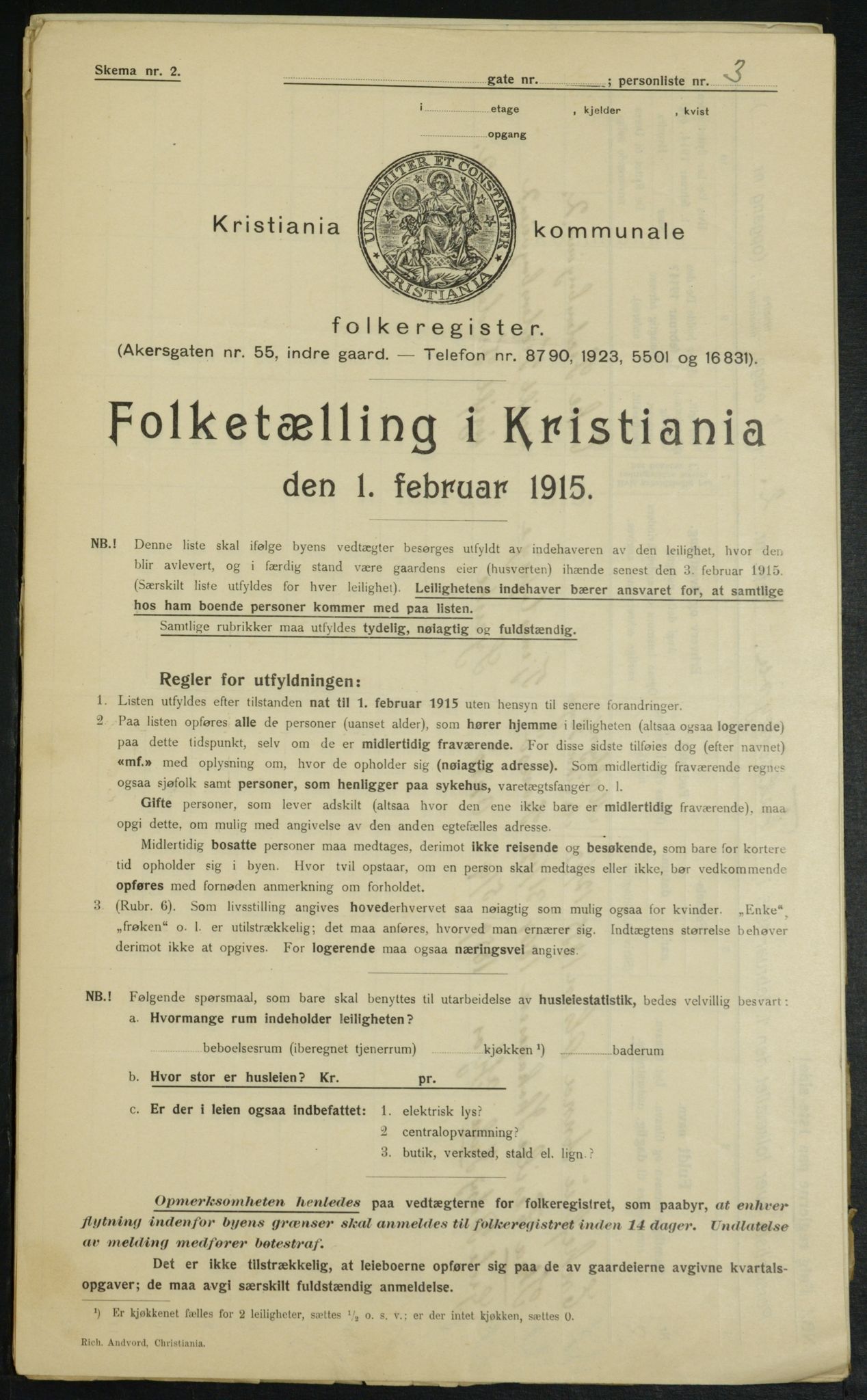 OBA, Municipal Census 1915 for Kristiania, 1915, p. 25037