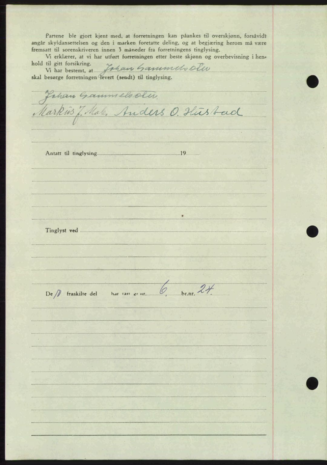 Romsdal sorenskriveri, AV/SAT-A-4149/1/2/2C: Mortgage book no. A30, 1949-1949, Diary no: : 2303/1949