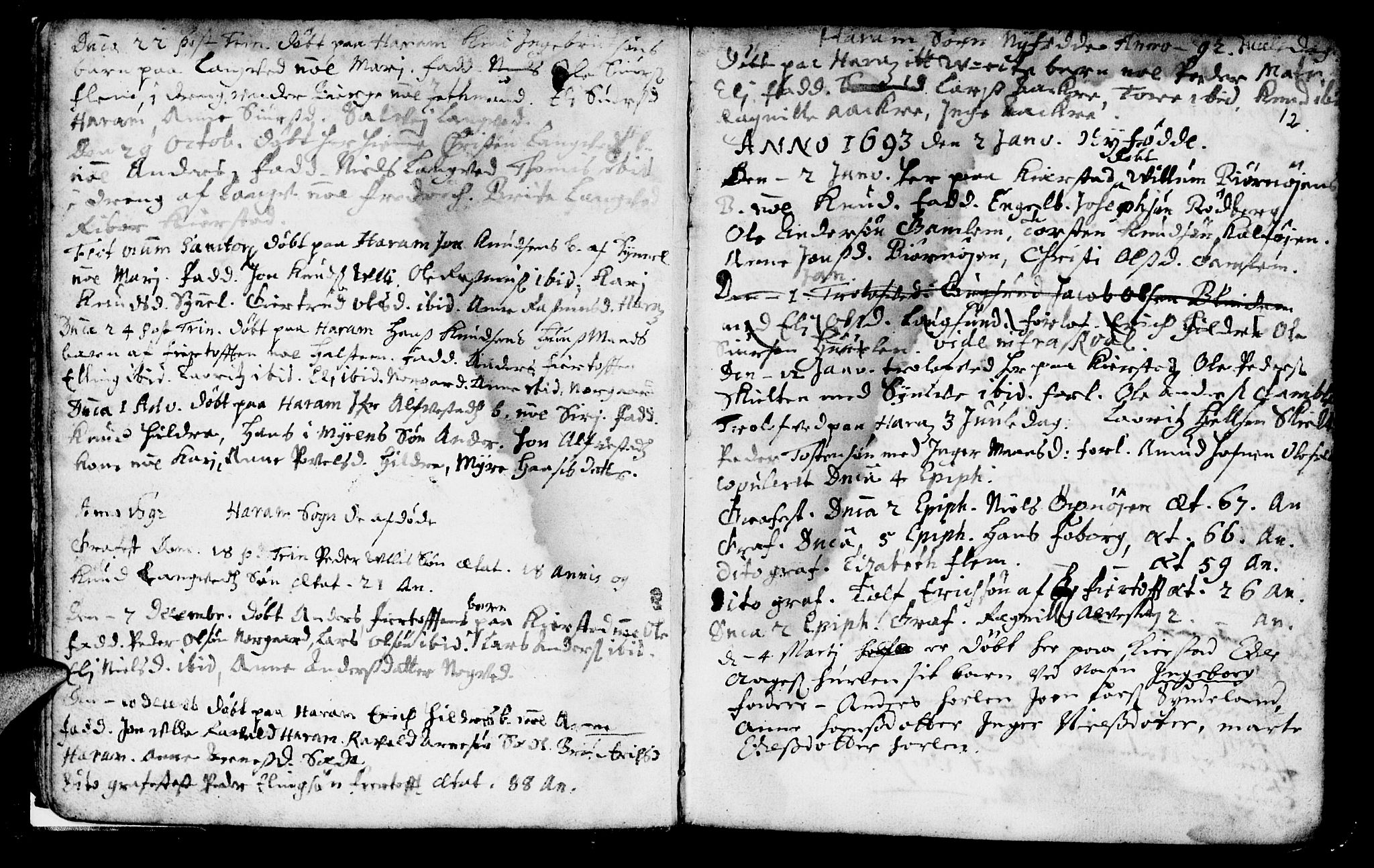 Ministerialprotokoller, klokkerbøker og fødselsregistre - Møre og Romsdal, SAT/A-1454/536/L0491: Parish register (official) no. 536A01 /1, 1689-1737, p. 12