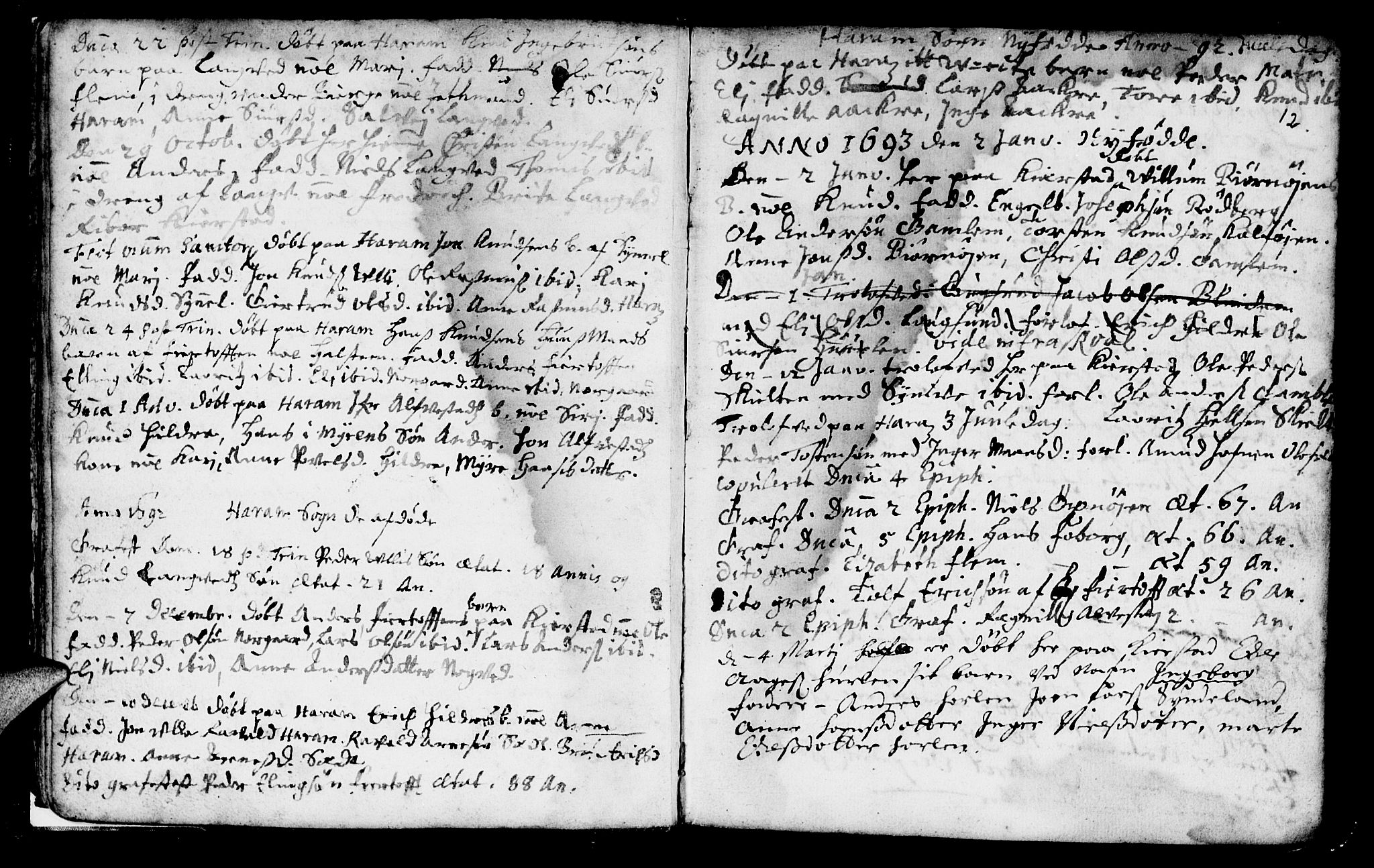 Ministerialprotokoller, klokkerbøker og fødselsregistre - Møre og Romsdal, AV/SAT-A-1454/536/L0491: Parish register (official) no. 536A01 /1, 1689-1737, p. 12