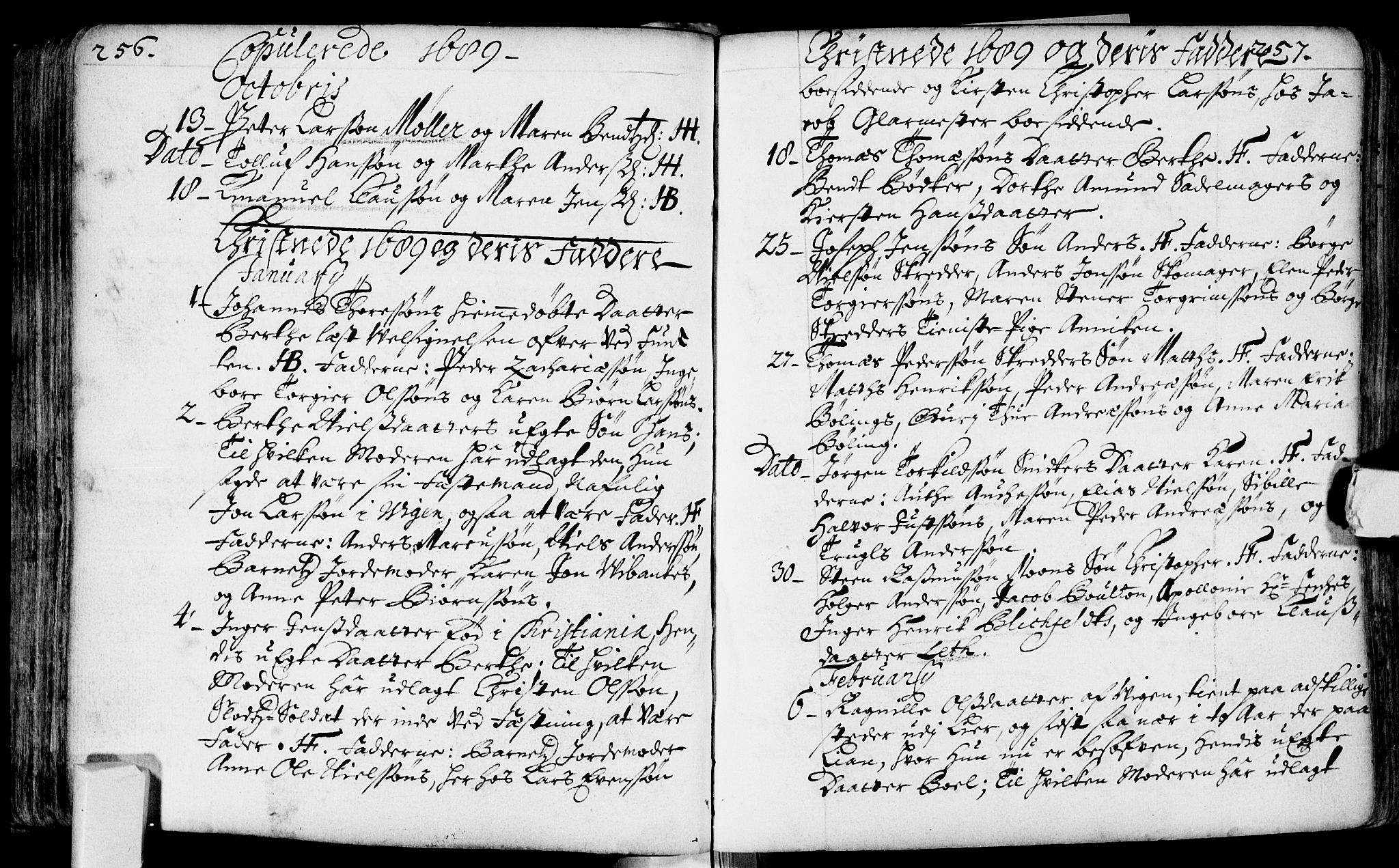 Bragernes kirkebøker, SAKO/A-6/F/Fa/L0002: Parish register (official) no. I 2, 1680-1705, p. 256-257