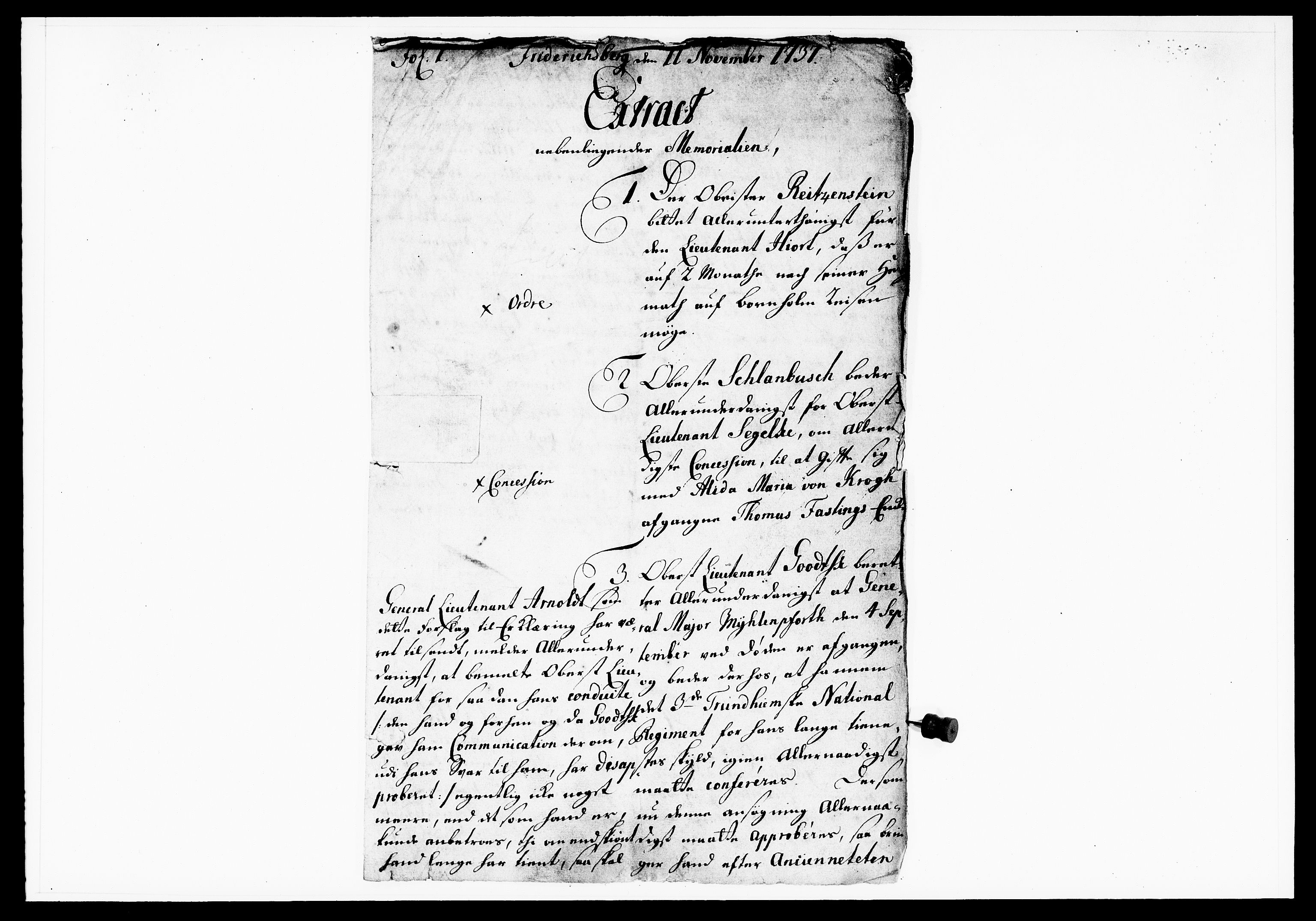 Krigskollegiet, Krigskancelliet, DRA/A-0006/-/1138-1142: Refererede sager, 1737, p. 413