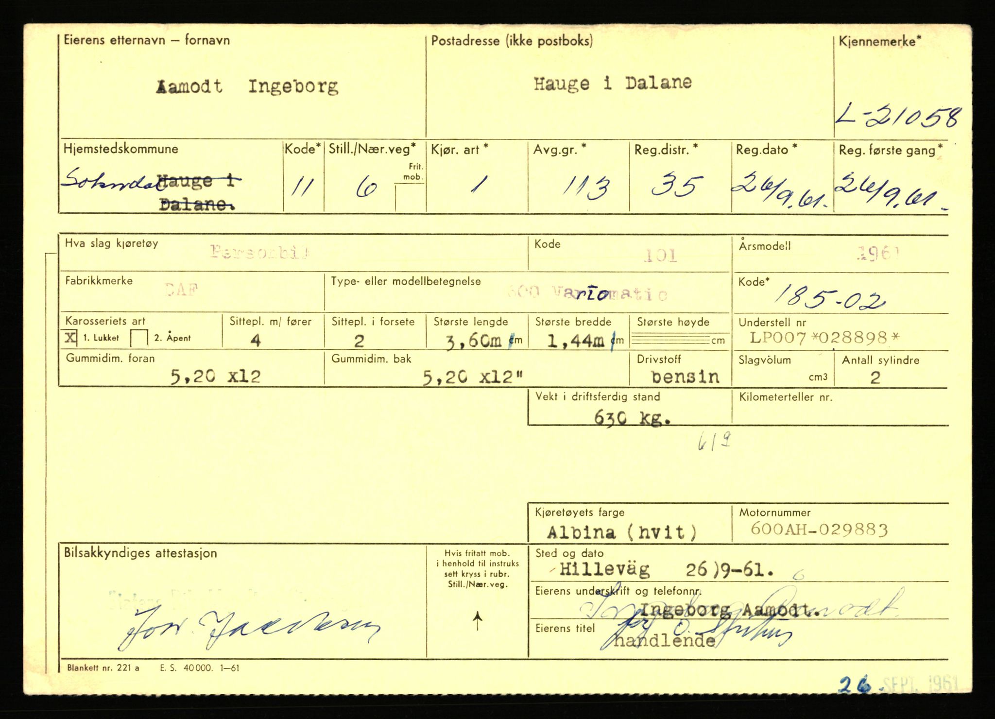 Stavanger trafikkstasjon, SAST/A-101942/0/F/L0037: L-20500 - L-21499, 1930-1971, p. 1629