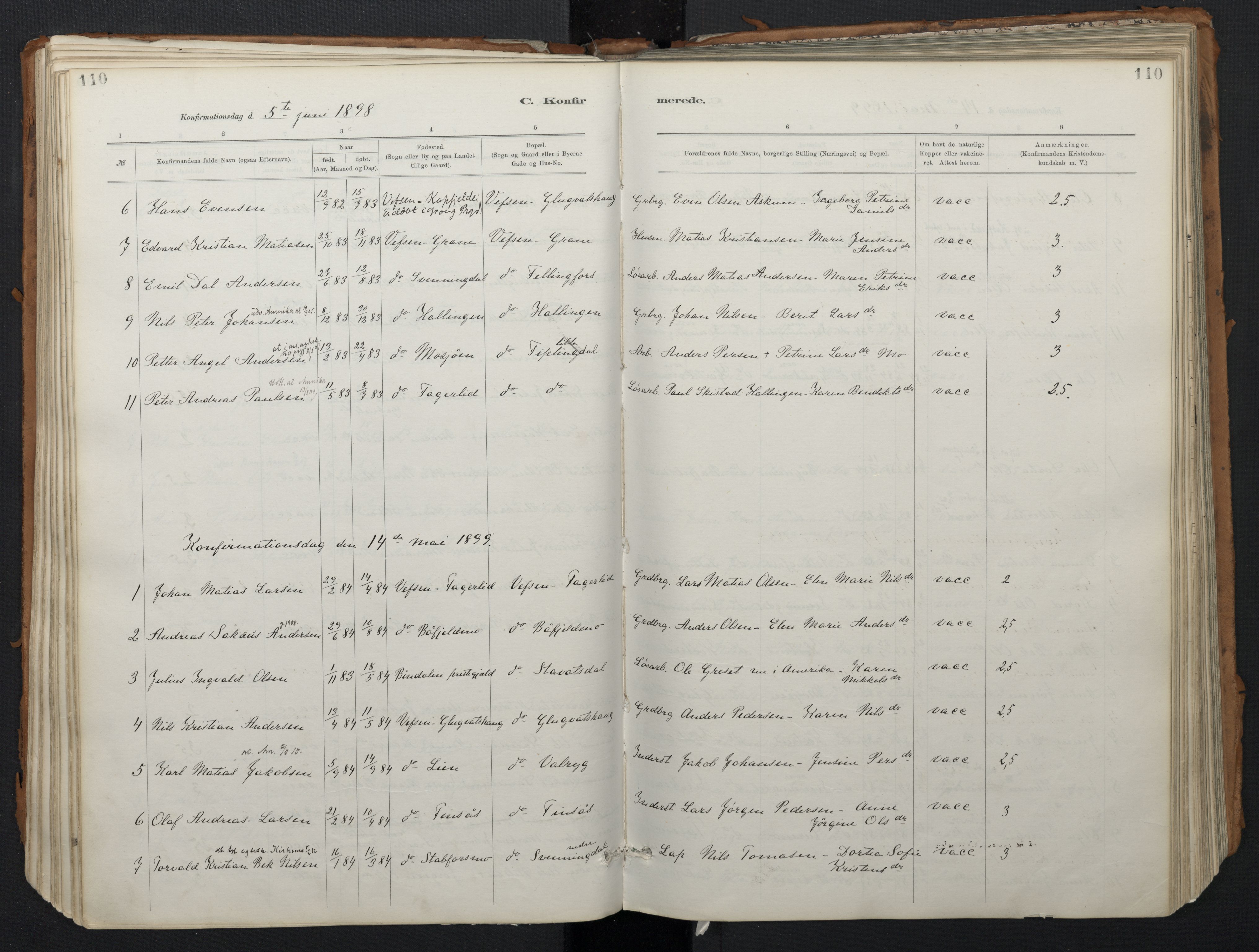 Ministerialprotokoller, klokkerbøker og fødselsregistre - Nordland, AV/SAT-A-1459/824/L0338: Parish register (official) no. 824A01, 1880-1915, p. 110