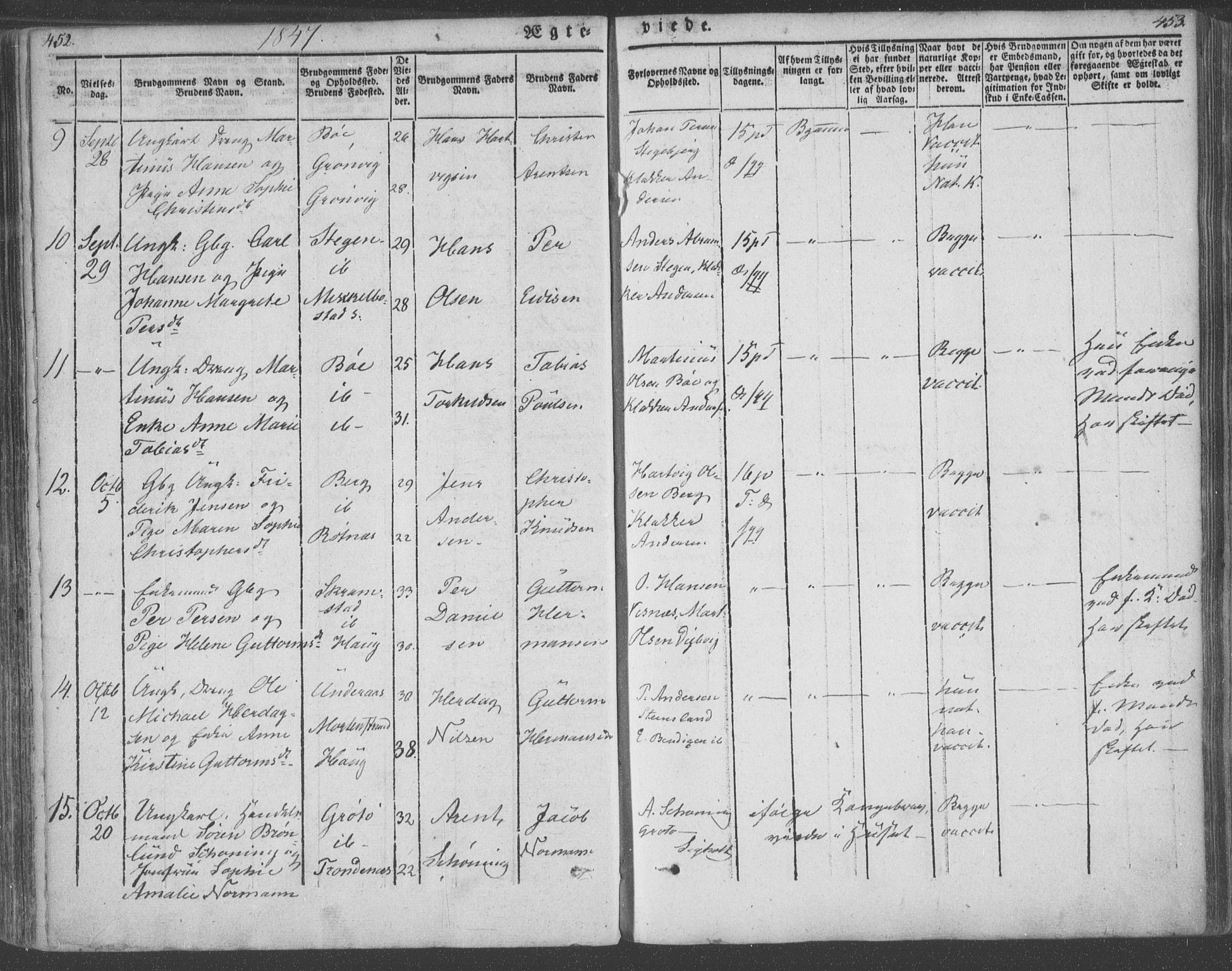 Ministerialprotokoller, klokkerbøker og fødselsregistre - Nordland, AV/SAT-A-1459/855/L0799: Parish register (official) no. 855A07, 1834-1852, p. 452-453